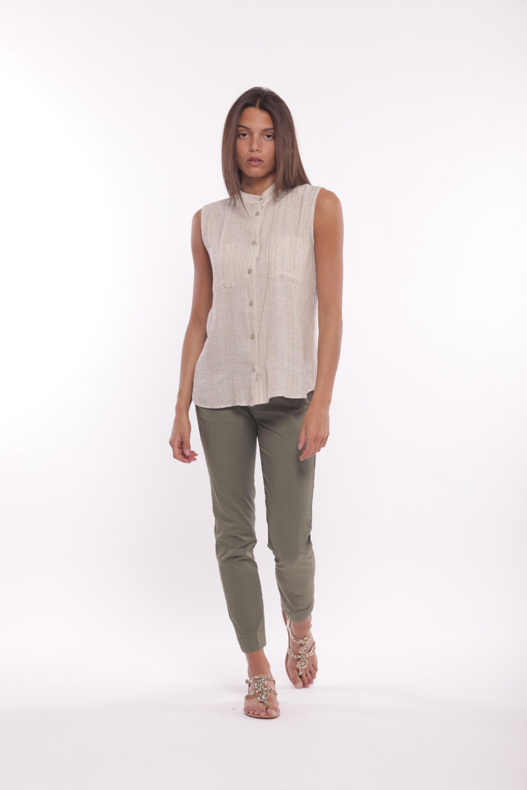 Minimua Pantalone Slim con Polsini Elasticizzati