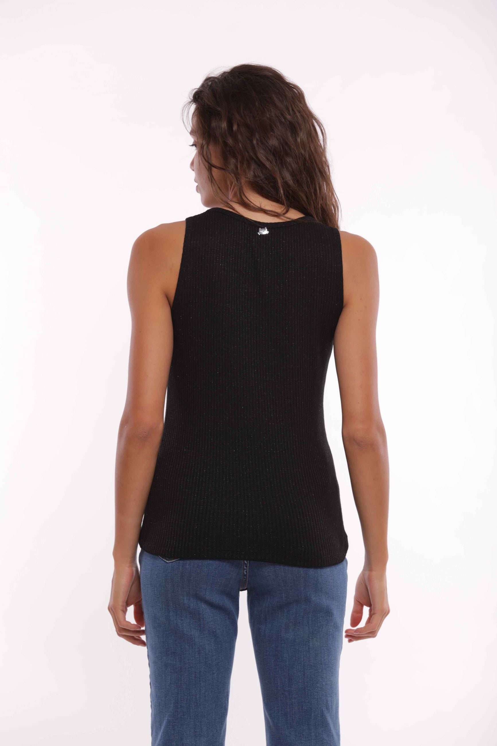 Mimi Mua top a costine con lurex