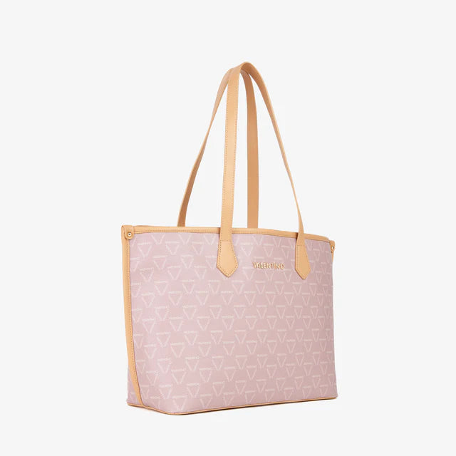 Shopper Valentino con stampa monogram e manici lunghi
