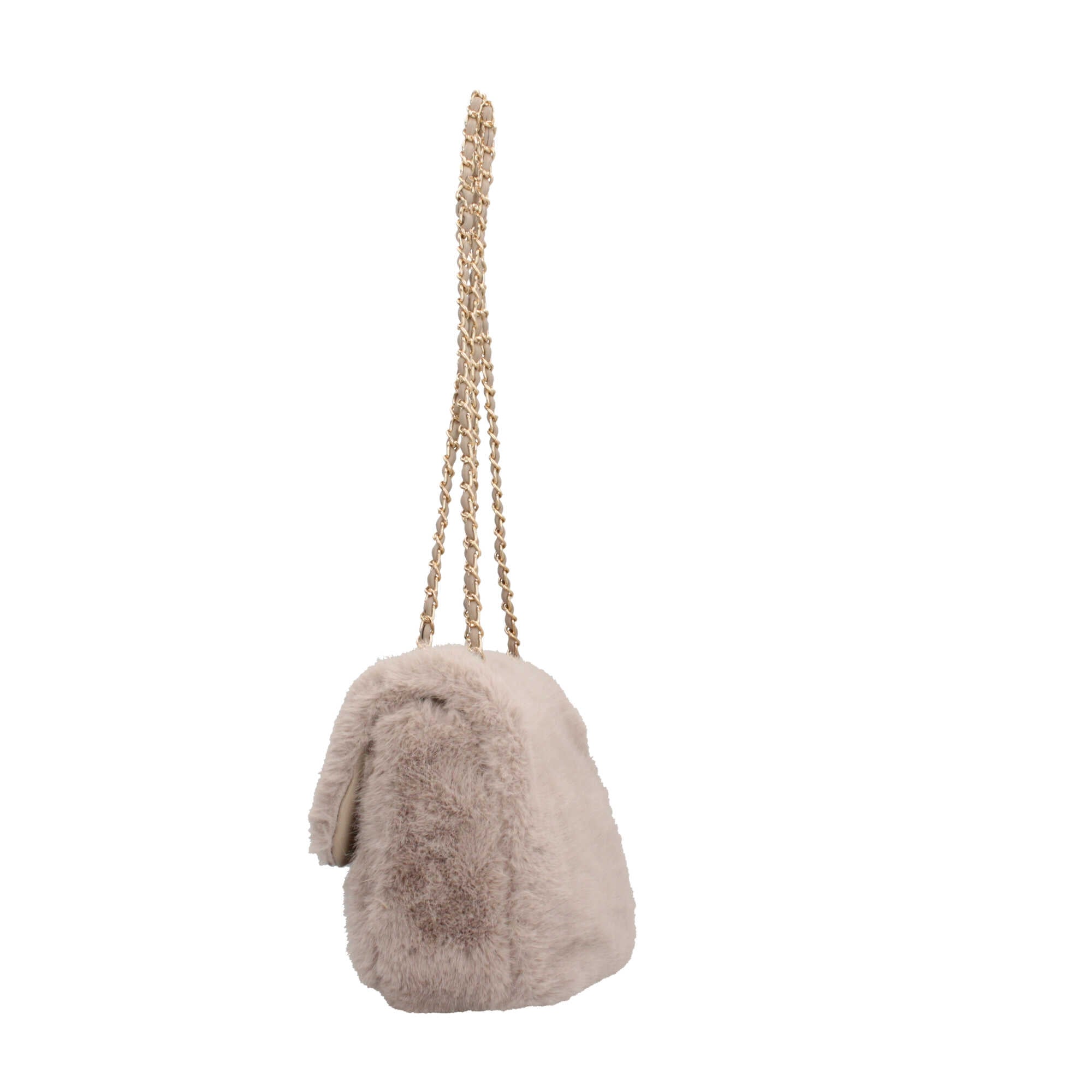 Borsa a tracolla in pelliccia sintetica con catena Mimi Mua