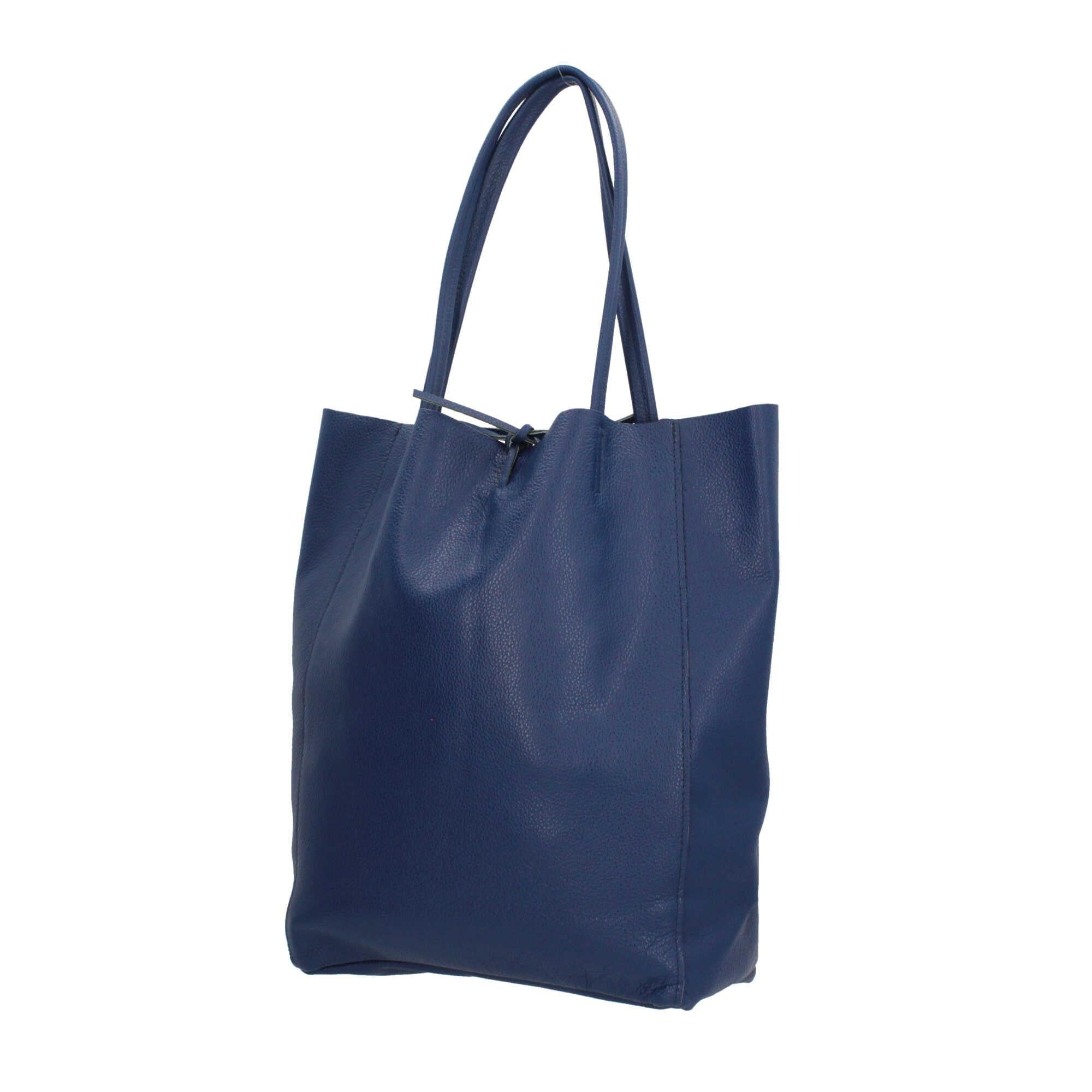 Borse shopping a spalla in vera pelle Made In Italy