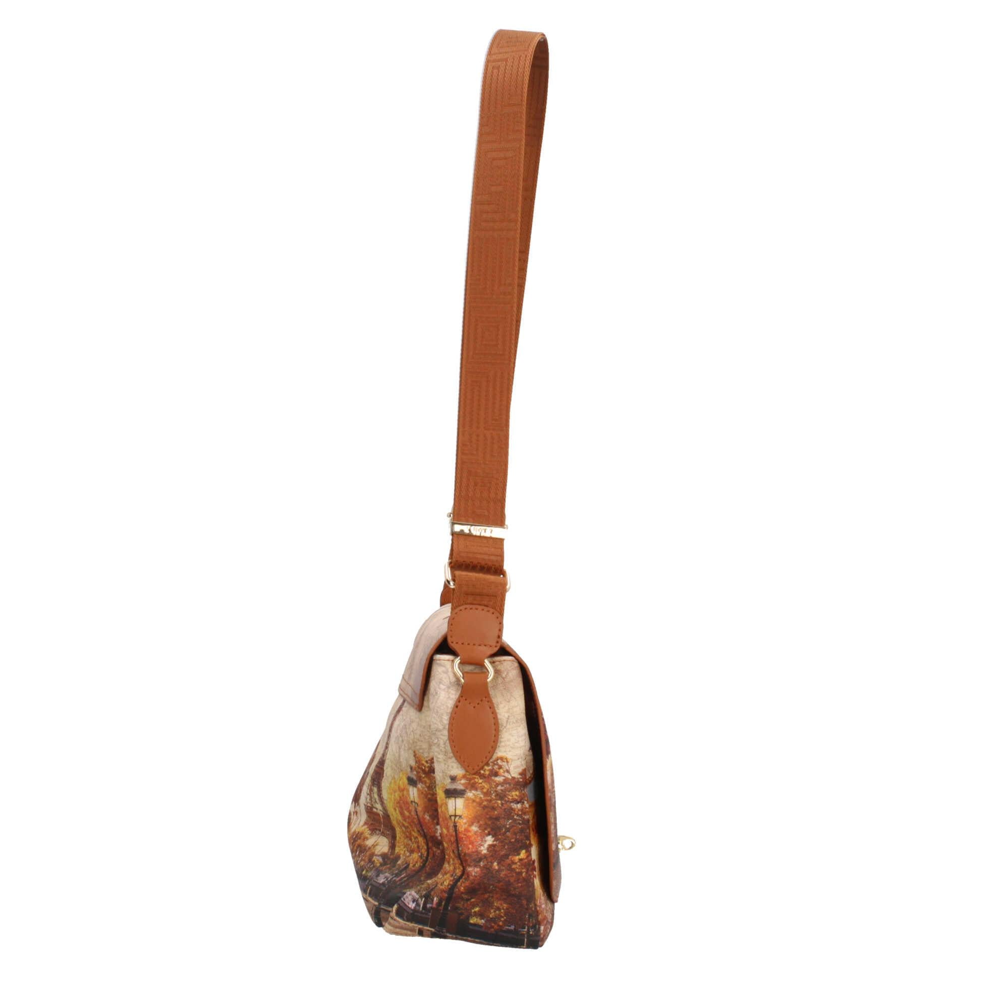 Borsa a Tracolla Y Not con Patta e Chiusura a Girello