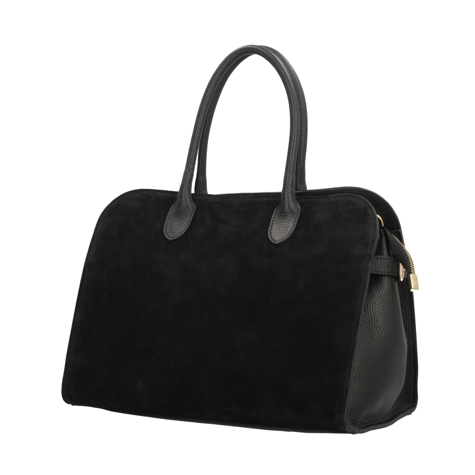 Borsa shopping a spalla in vera pelle Made in Italy