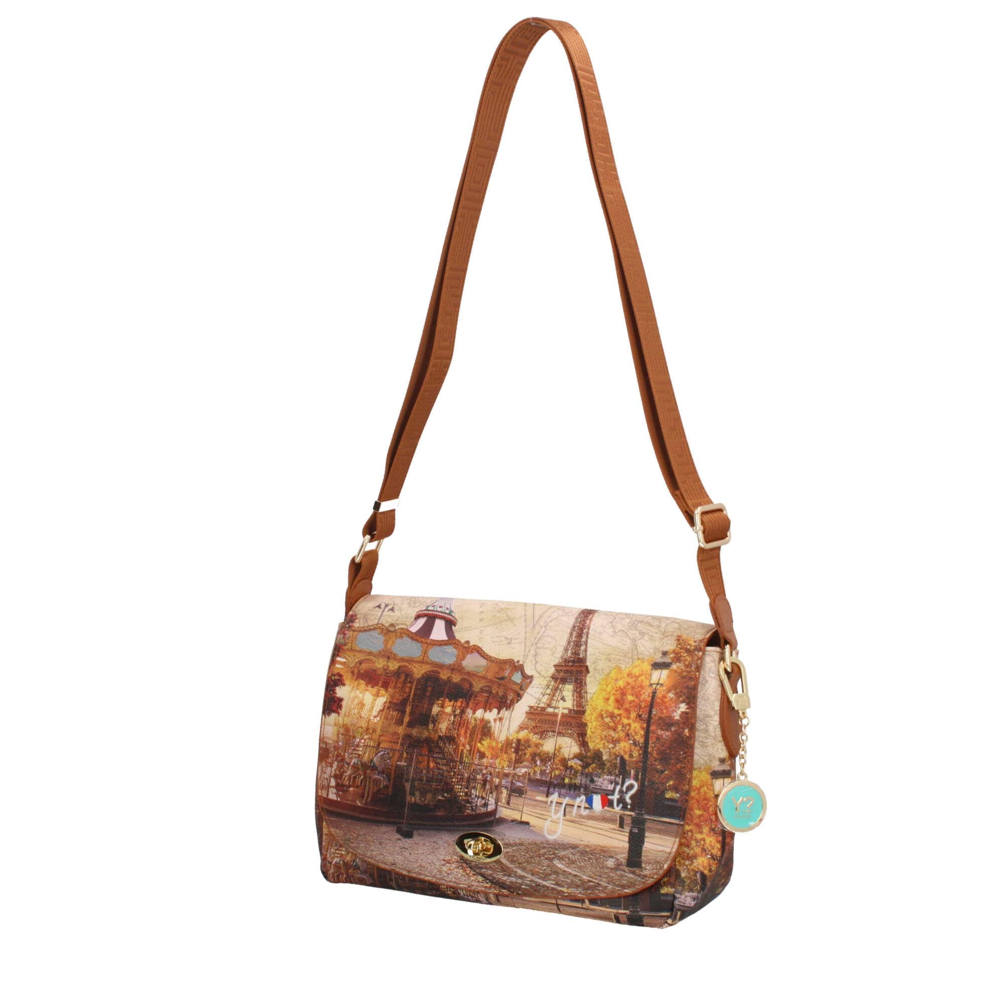 Borsa a Tracolla Y Not con Patta e Chiusura a Girello