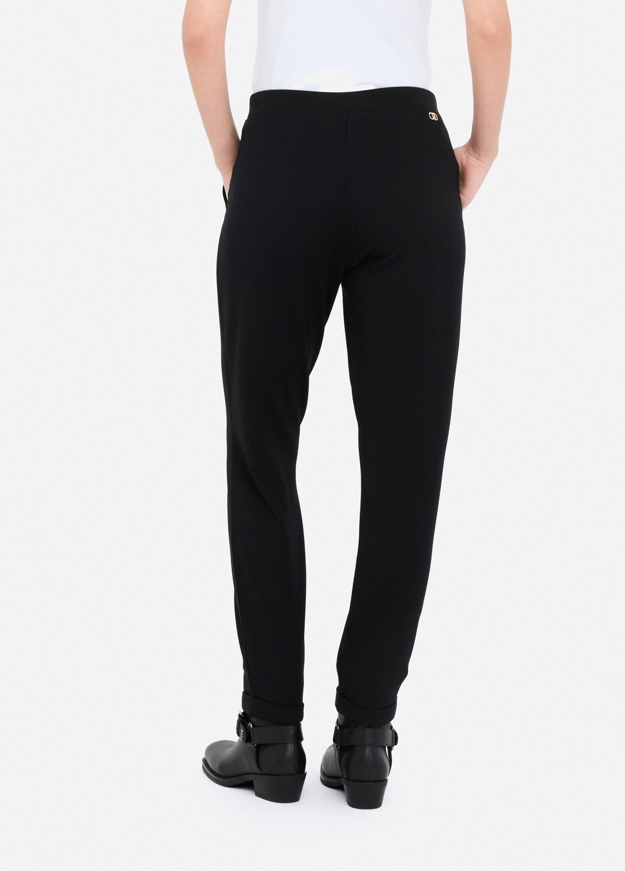 Pantaloni jogger Liu Jo con dettagli gioiello Nero L | Giò Fashion