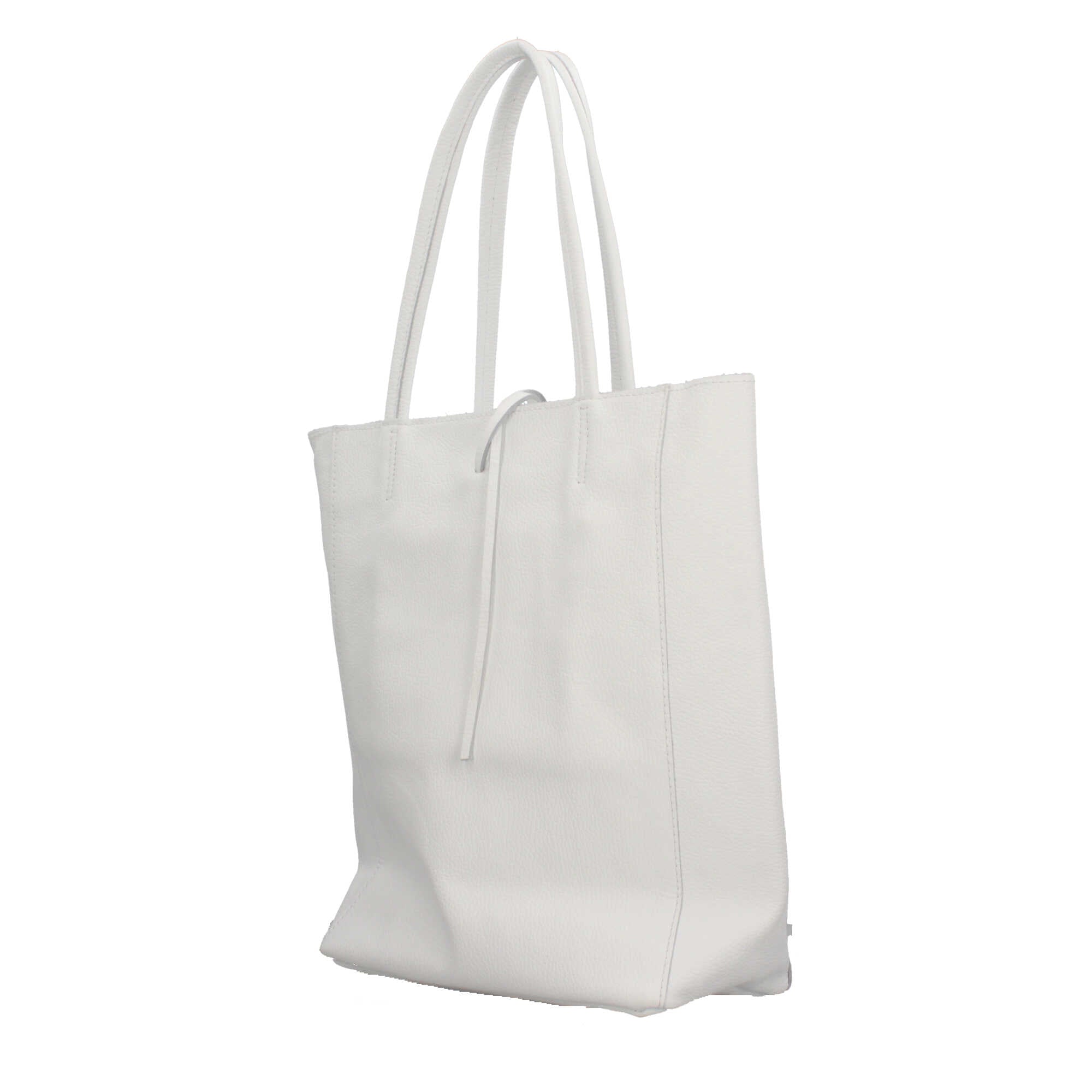 Shopper in pelle martellata Made in Italy dal design essenziale