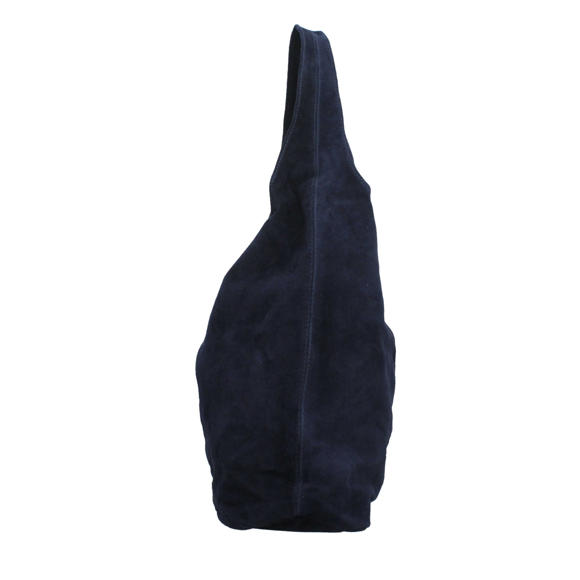 Borsa a spalla in camoscio Made in Italy dal design contemporaneo