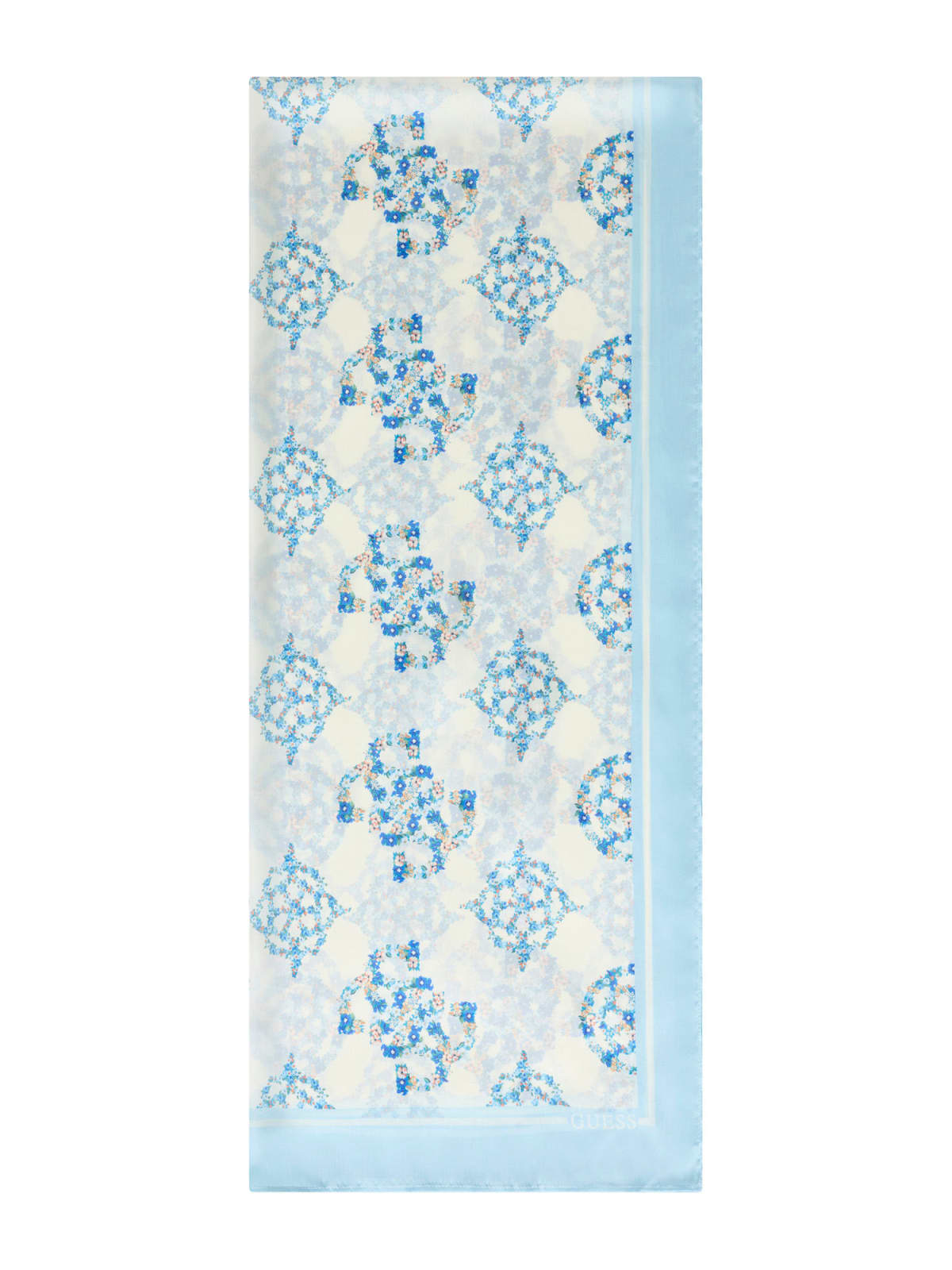 Foulard Guess donna stampa geometrica con logo e bordo elegante ACQUA TU | Giò Fashion