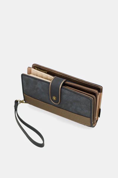 Portafoglio Anekke Contemporary grande con trapuntatura e chiusura a scatto