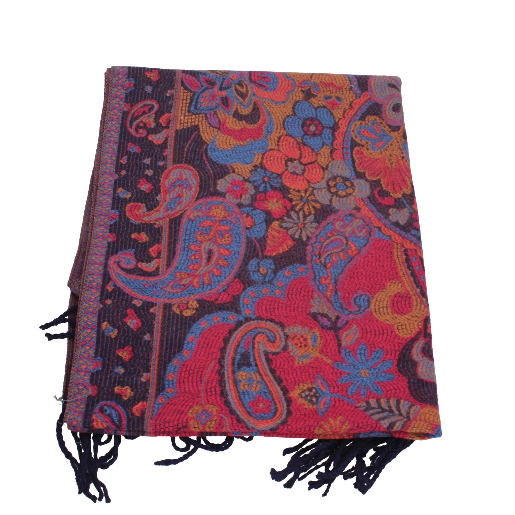 Sciarpa con motivo paisley e frange Mimi Mua