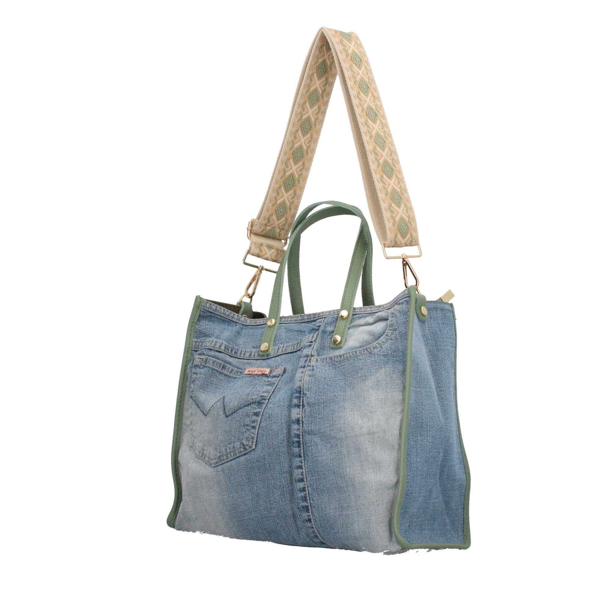 Borsa a mano in Denim Made in Italy
