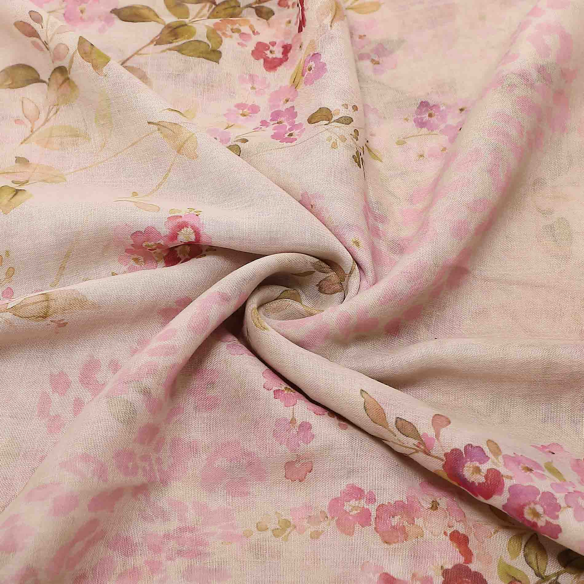 Foulard donna leggero con stampa floreale elegante Rosa U | Giò Fashion