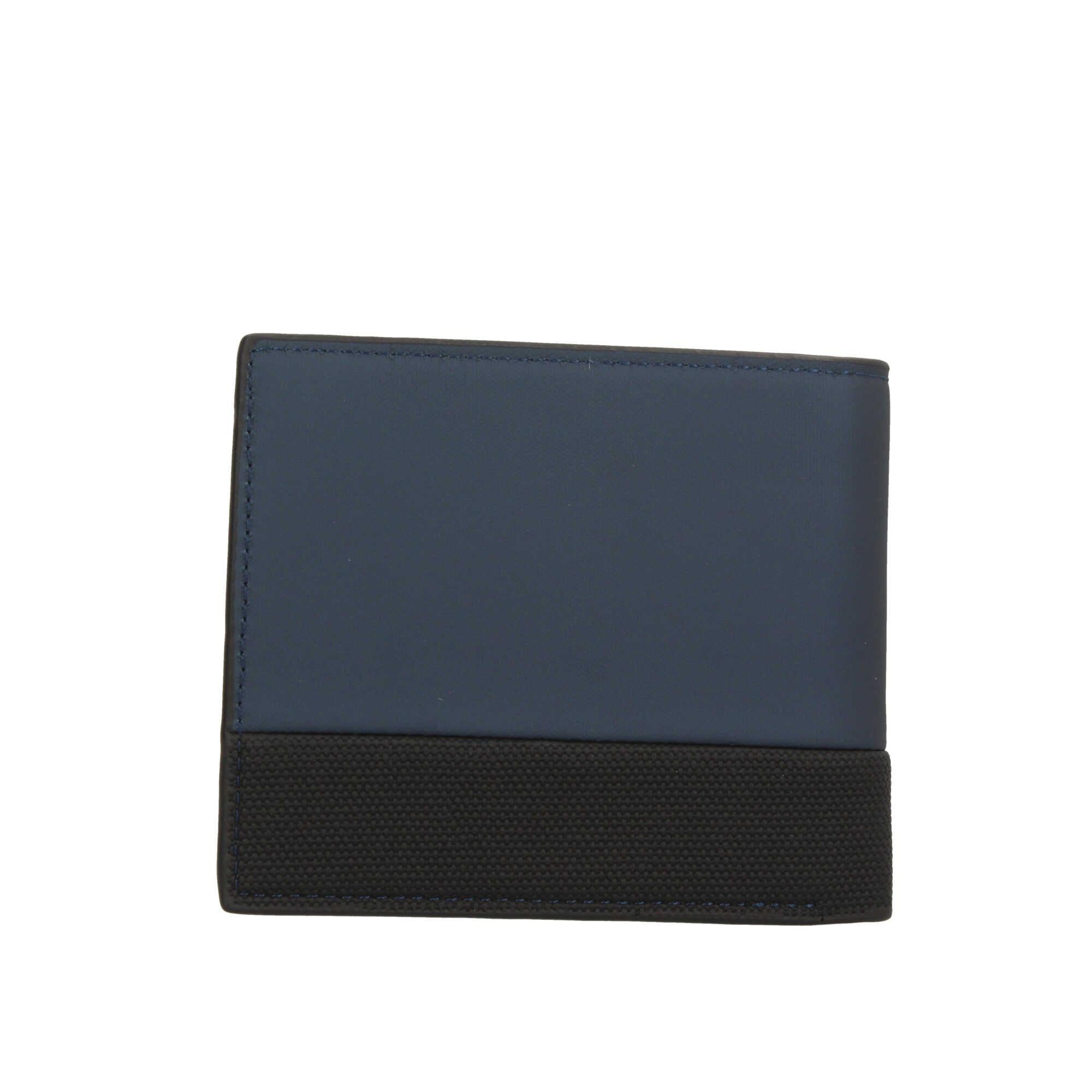 Portafoglio Lumberjack con logo in rilievo e design bicolore