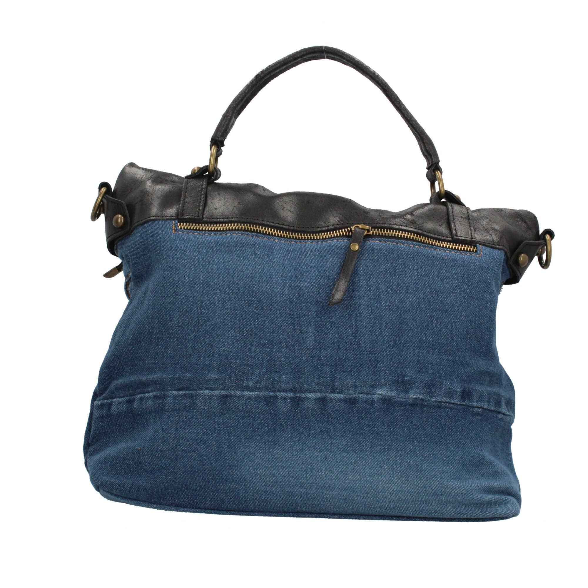 Borsa a mano in jeans Made in italy