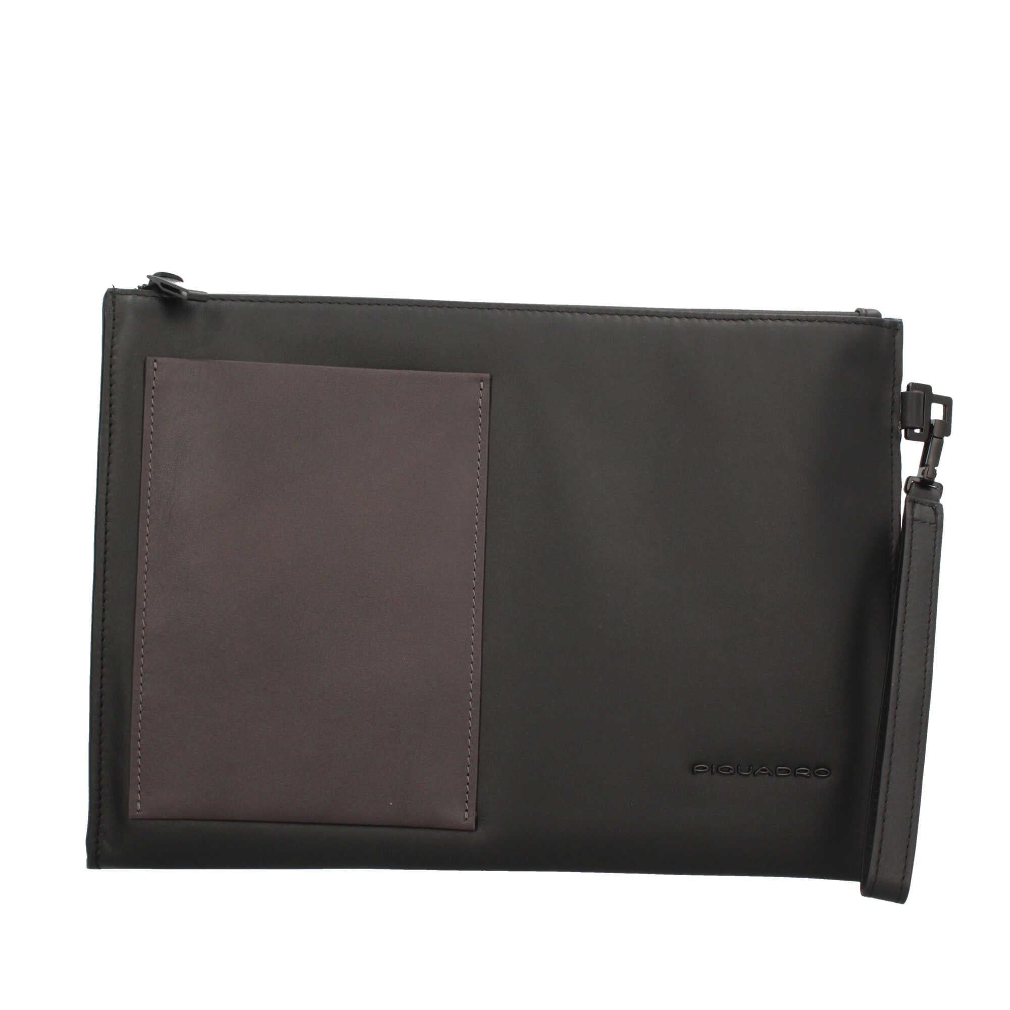 Pochette Elegante 'Smart Black' Piquadro per iPad&reg; con Polsiera Rimovibile