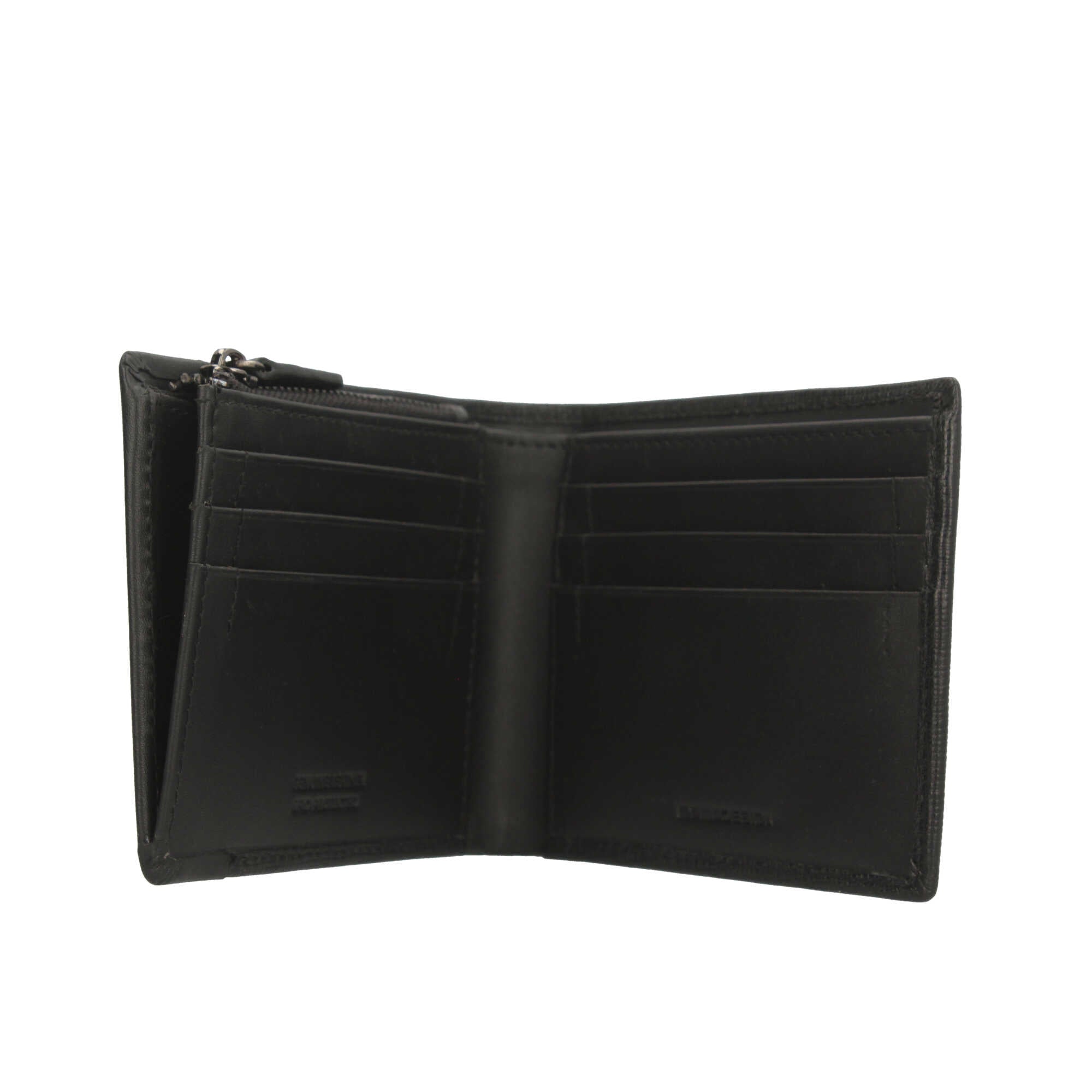 Portafoglio Momo Design in pelle saffiano con chiusura a zip