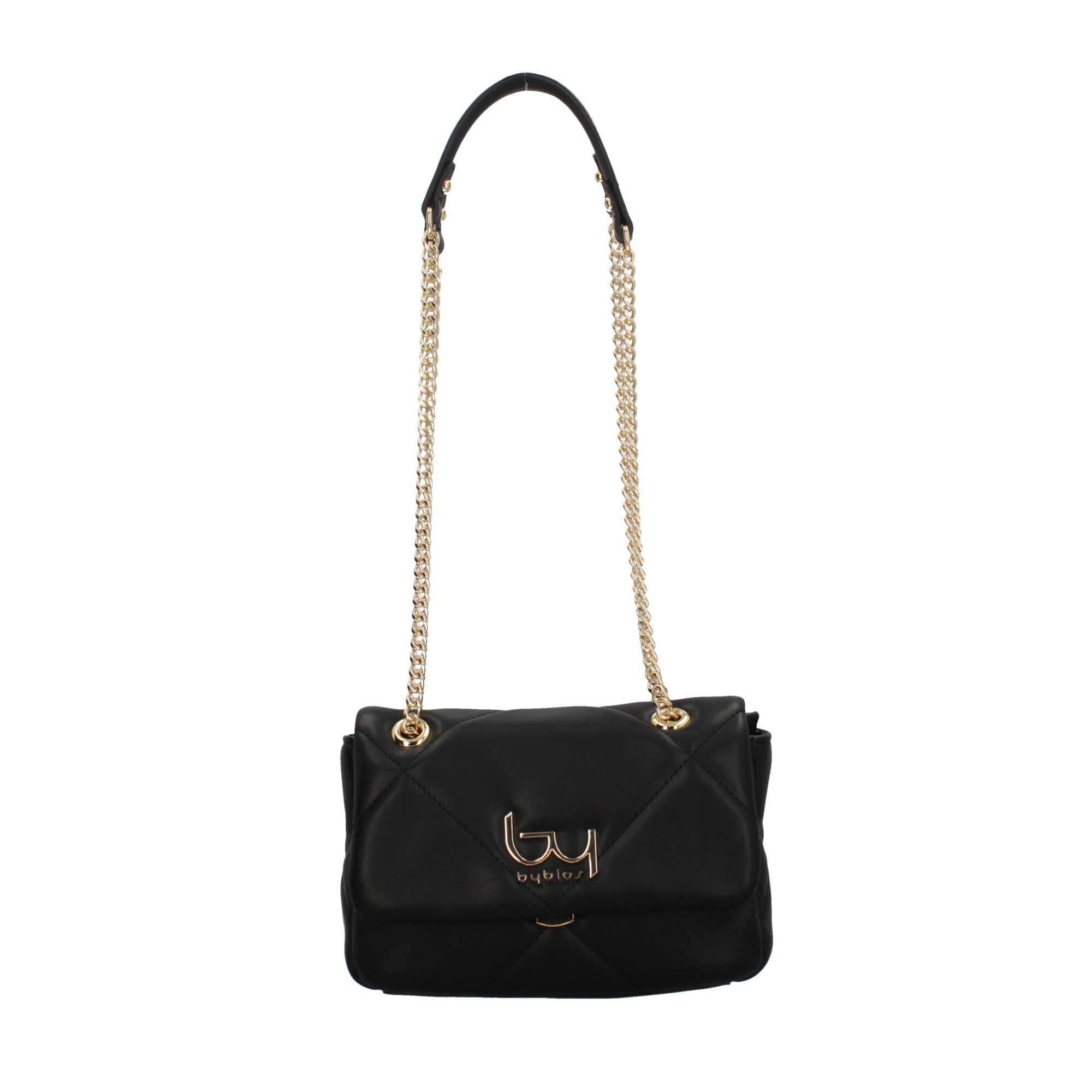 Borsa a spalla trapuntata con chiusura con patta Nero TU | Giò Fashion