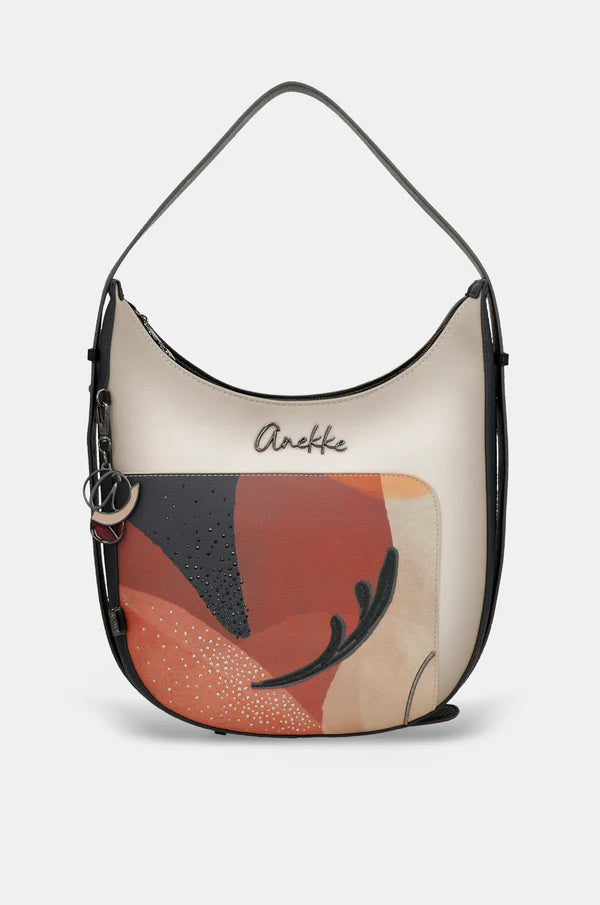Borsa a Spalla Anekke Donna con Tracolla Regolabile e Chiusura Zip Arancione TU | Giò Fashion