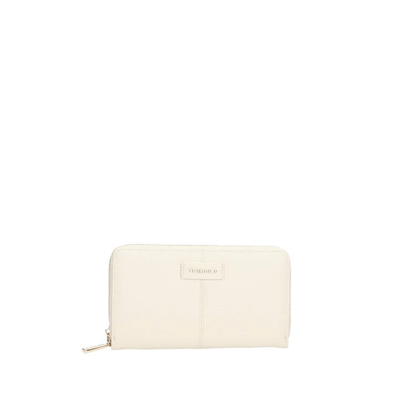 Portafoglio Vivienne D donna grande con zip design moderno raffinato Bianco TU | Giò Fashion