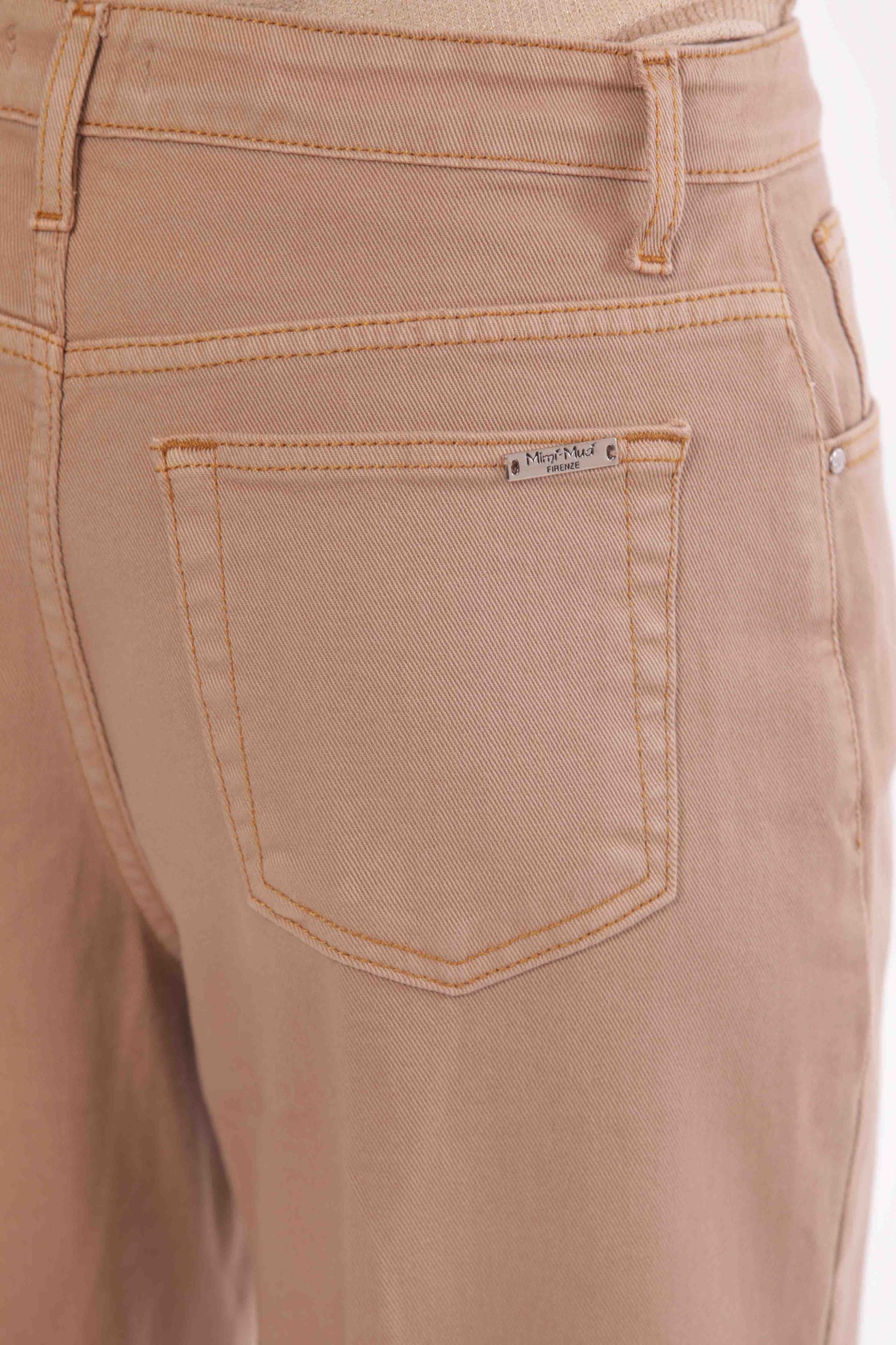 Mimi Mua pantalone cropped con risvolto in bull