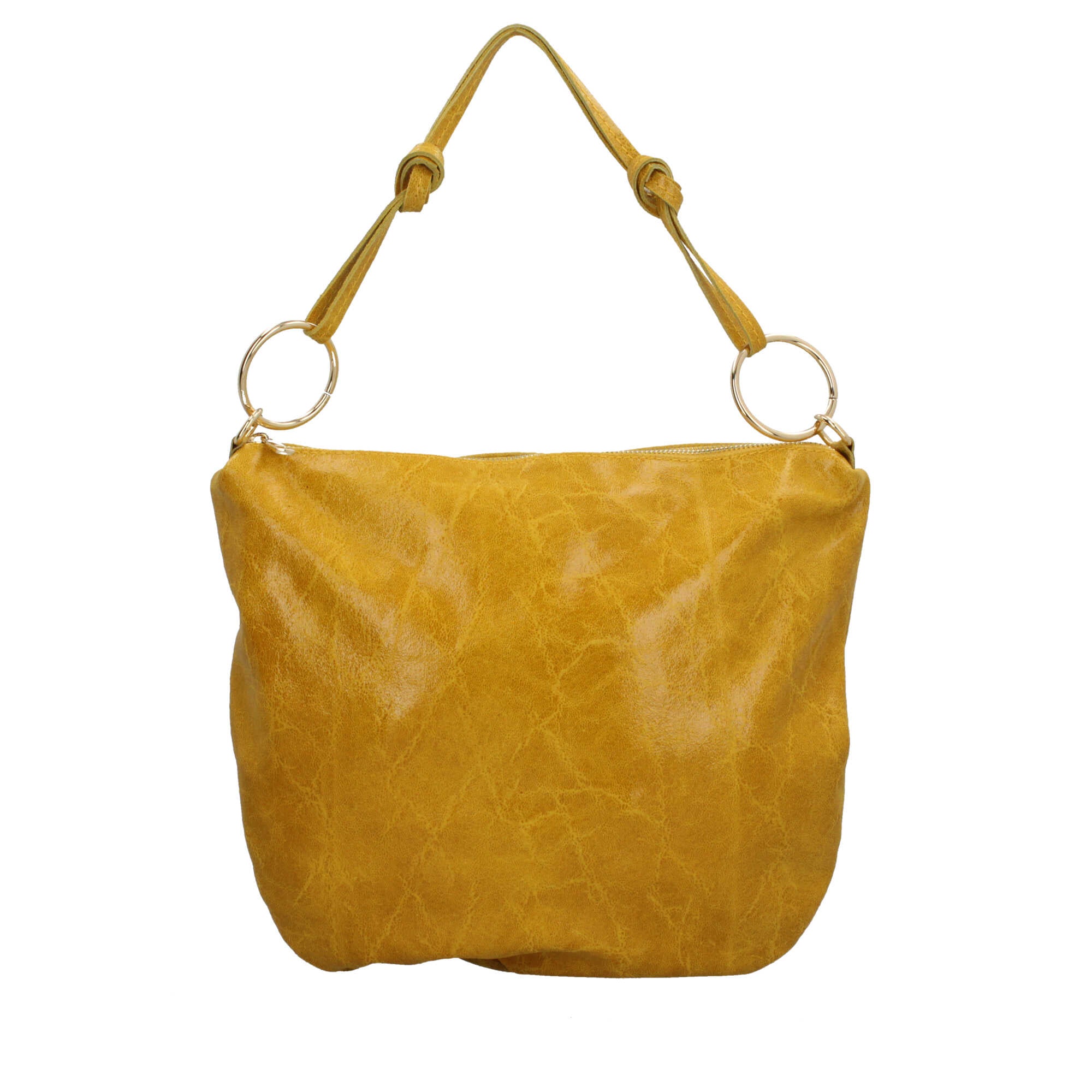 Borsa a spalla in pelle effetto vintage
