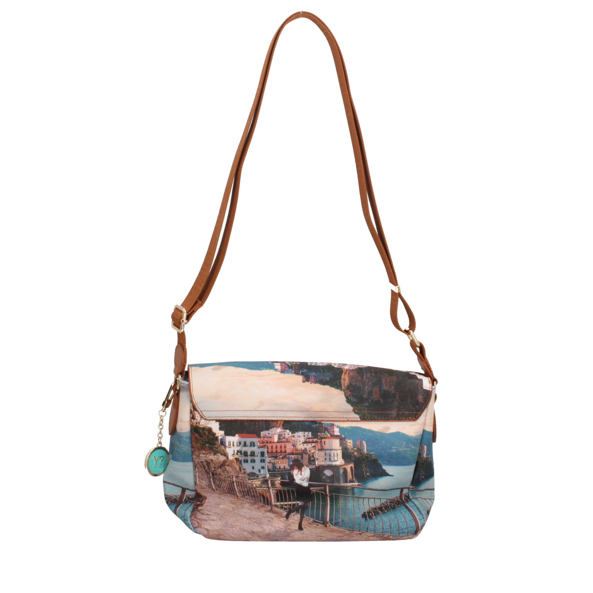 Borsa a Tracolla Y Not con Patta e Chiusura a Girello