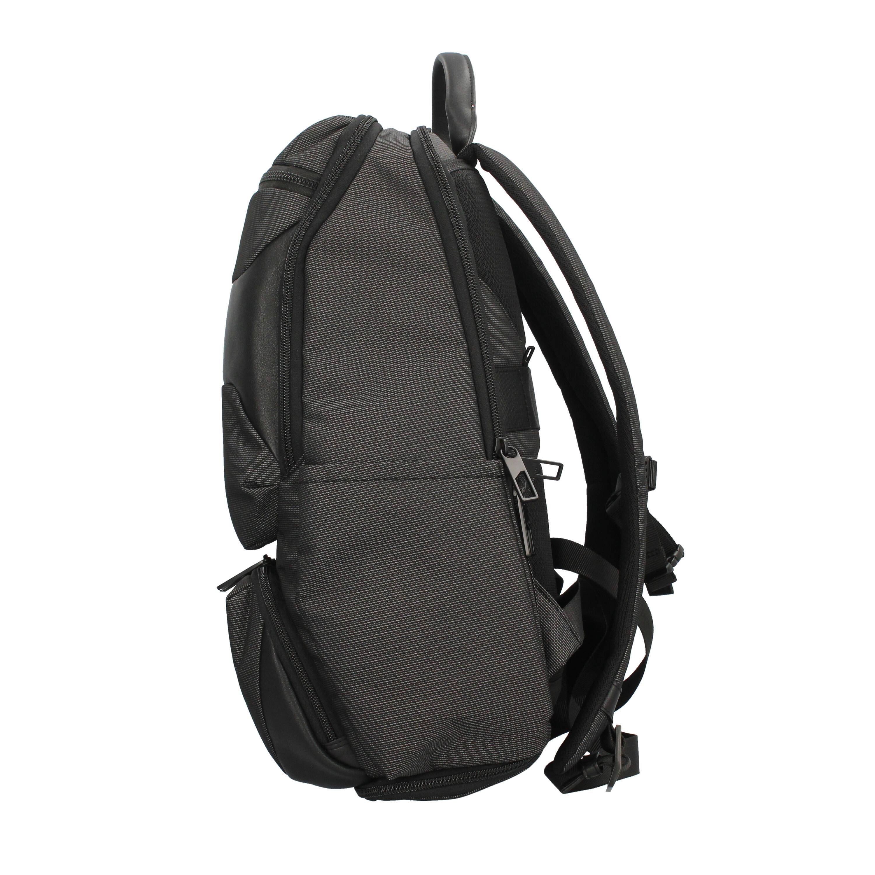 Zaino in pelle e tessuto porta PC 15,60"