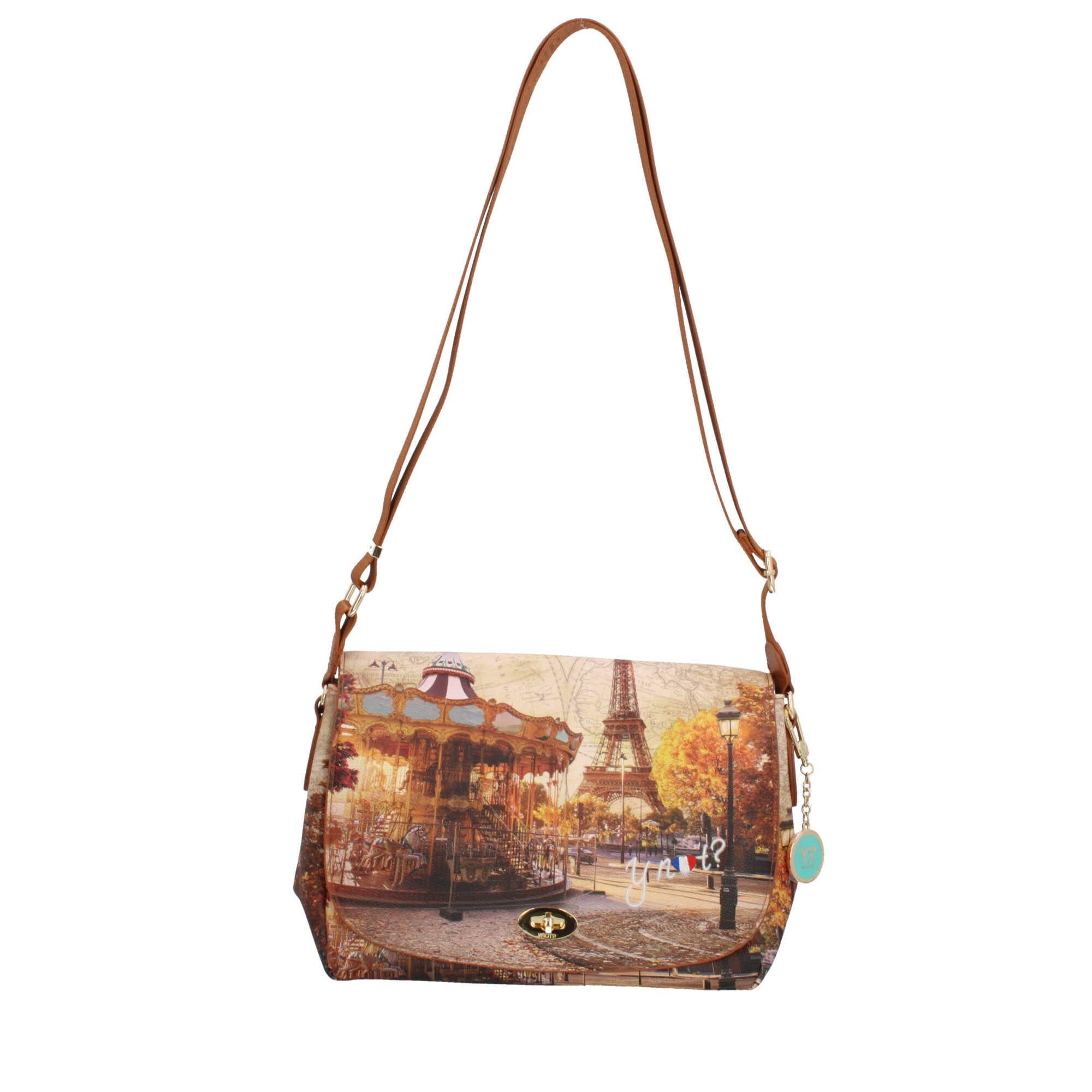 Borsa a Tracolla Y Not con Patta e Chiusura a Girello