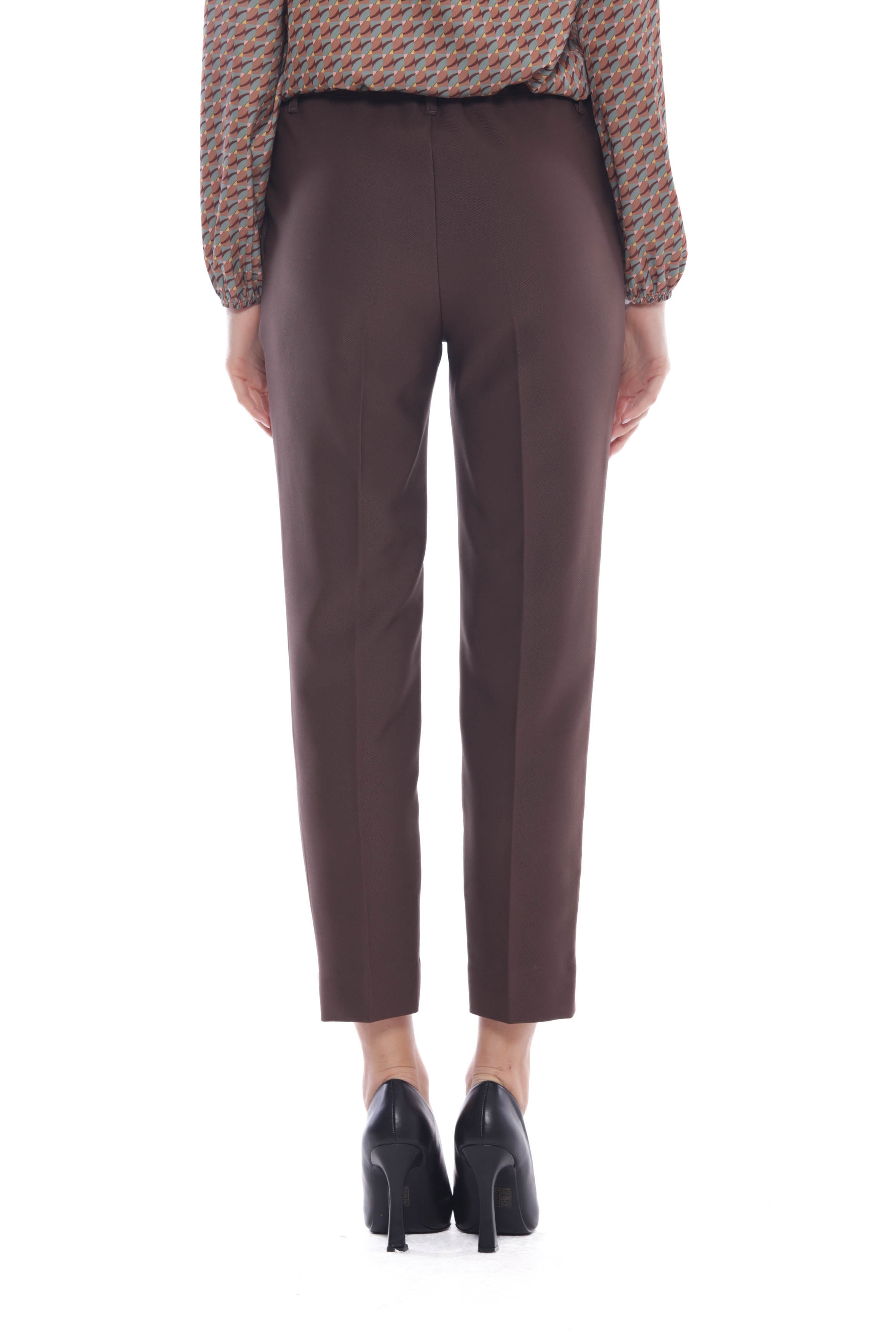Pantalone sigaretta Mimi Mua in tessuto tecnico con elastico