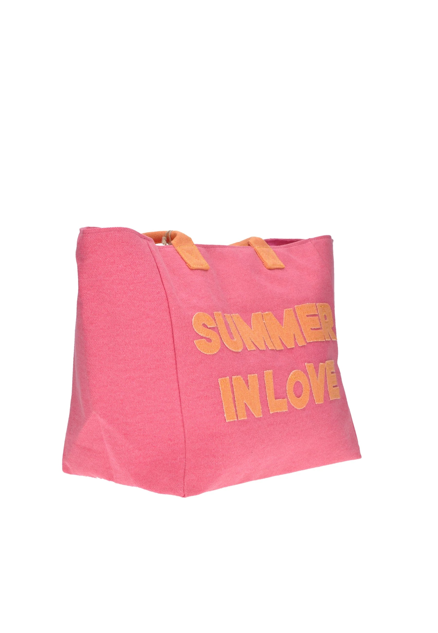 Shopping bag KUVE in tessuto con scritta estiva