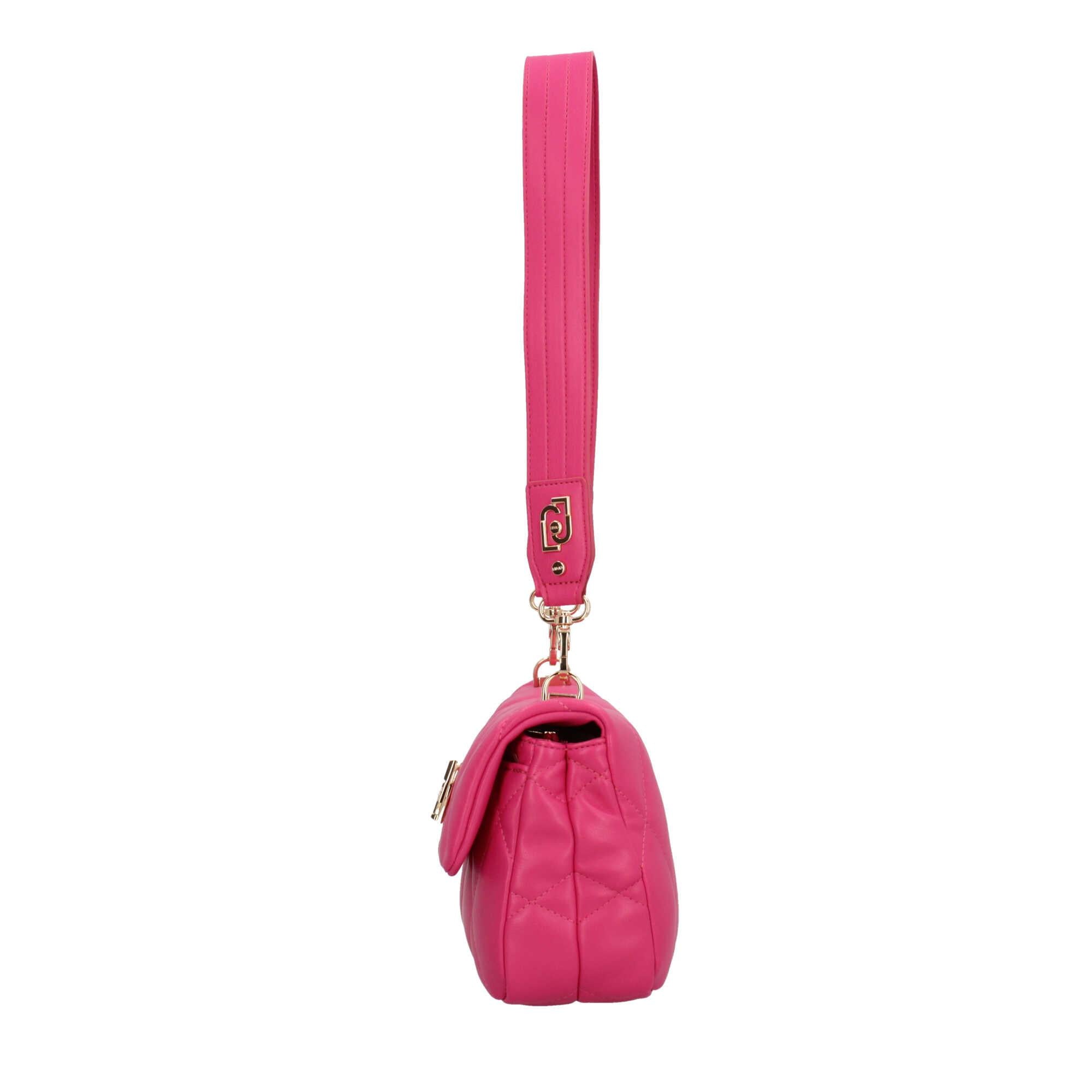 Borsa a spalla matelassè con logo Liu Jo