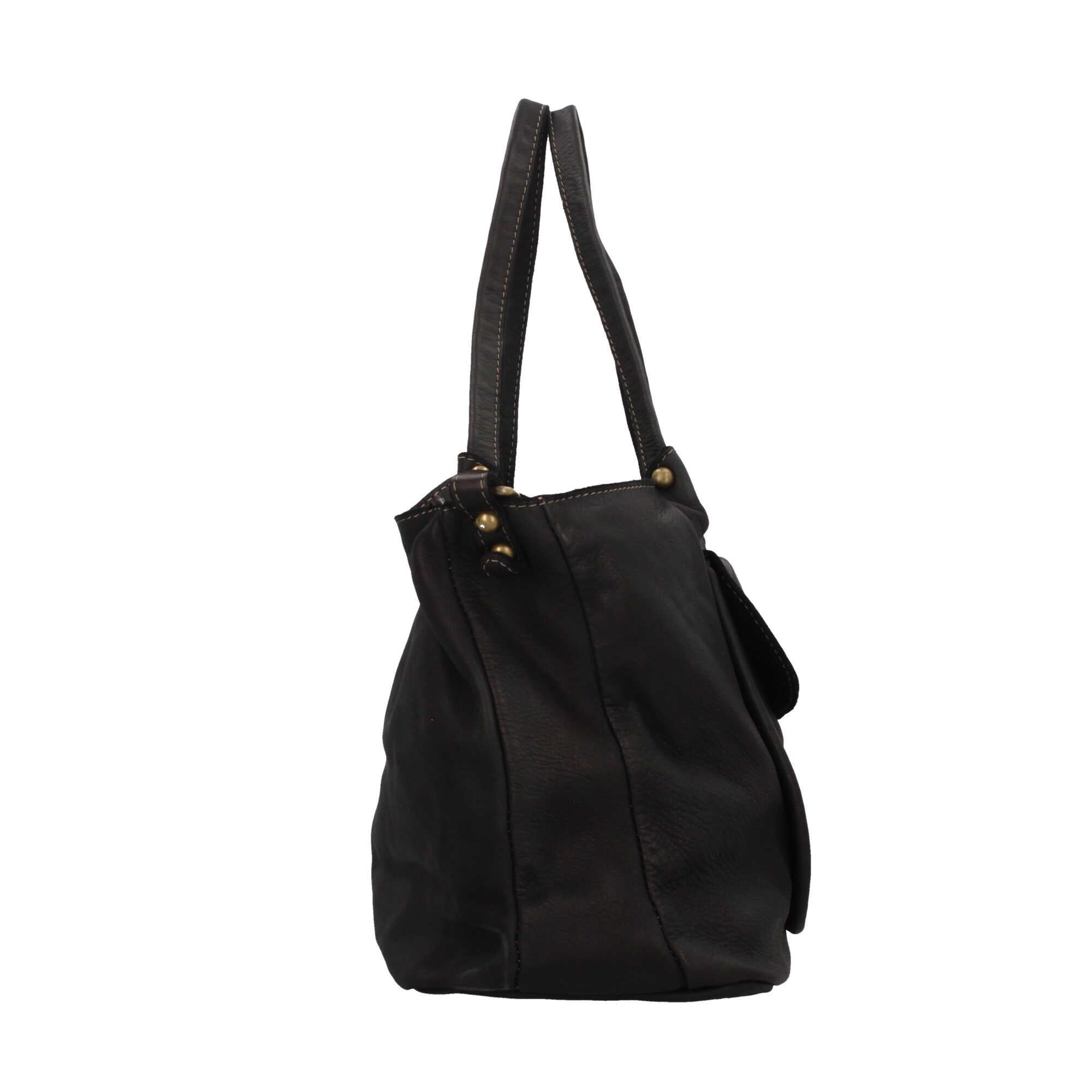 borsa shopping con tasca davanti