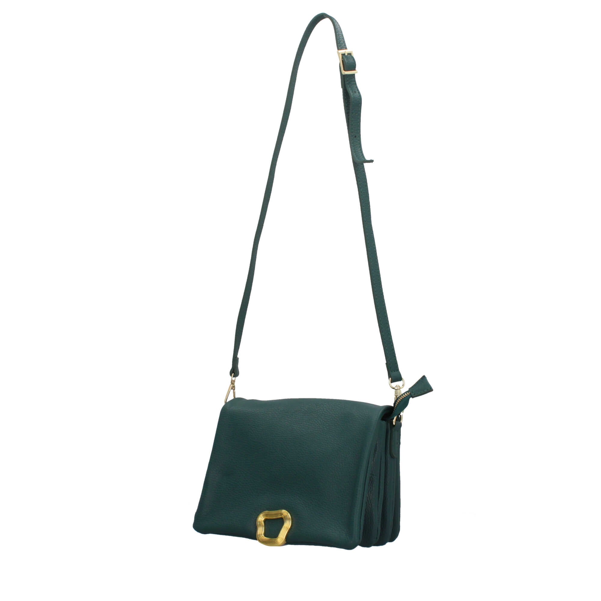 Borsa a tracolla con dettaglio in oro