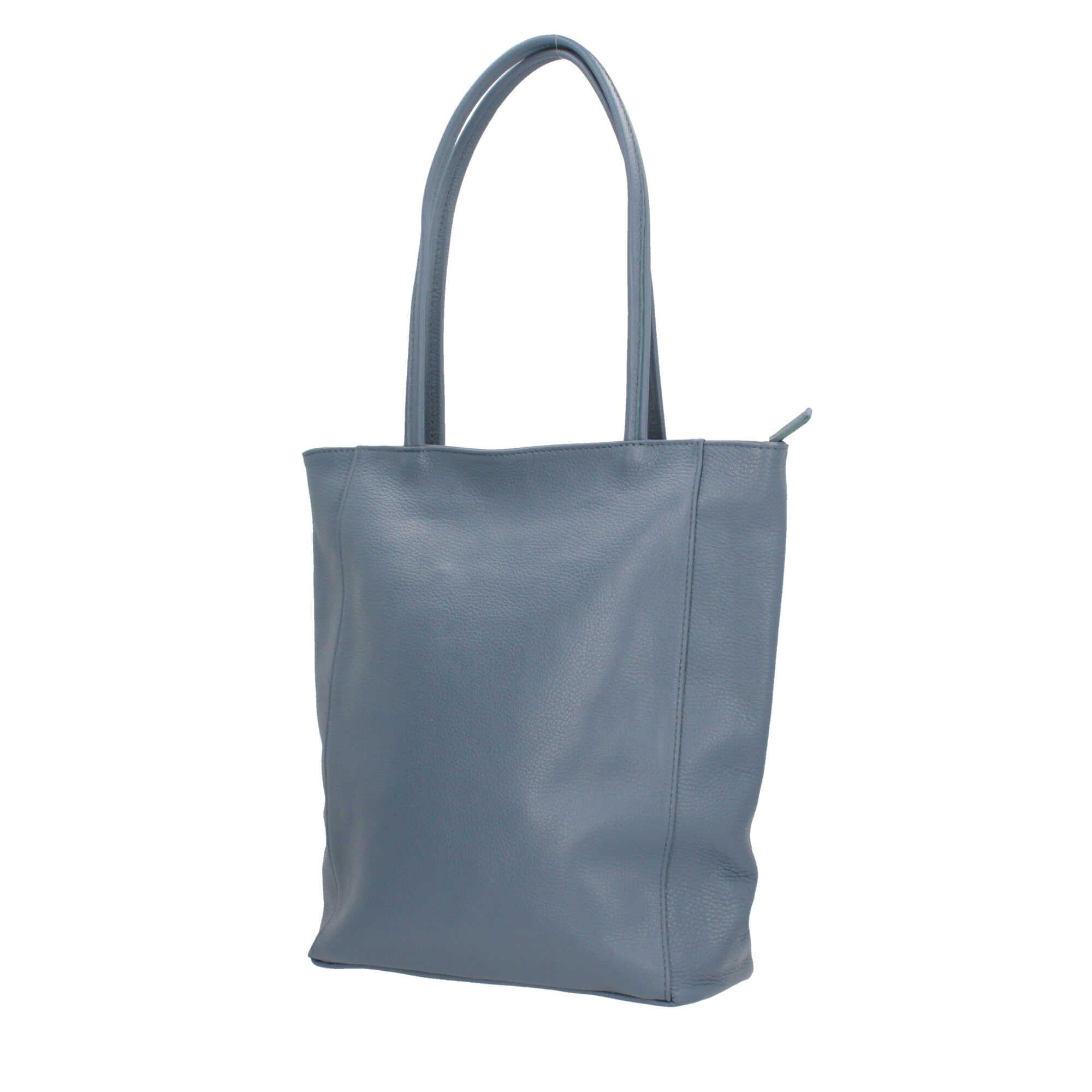 Borsa shopping con chiusura zip Made in italy
