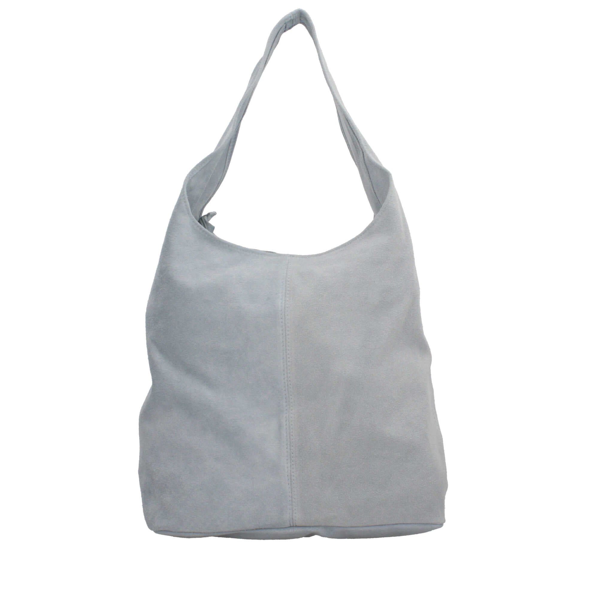 Borsa a spalla in camoscio Made in Italy dal design contemporaneo