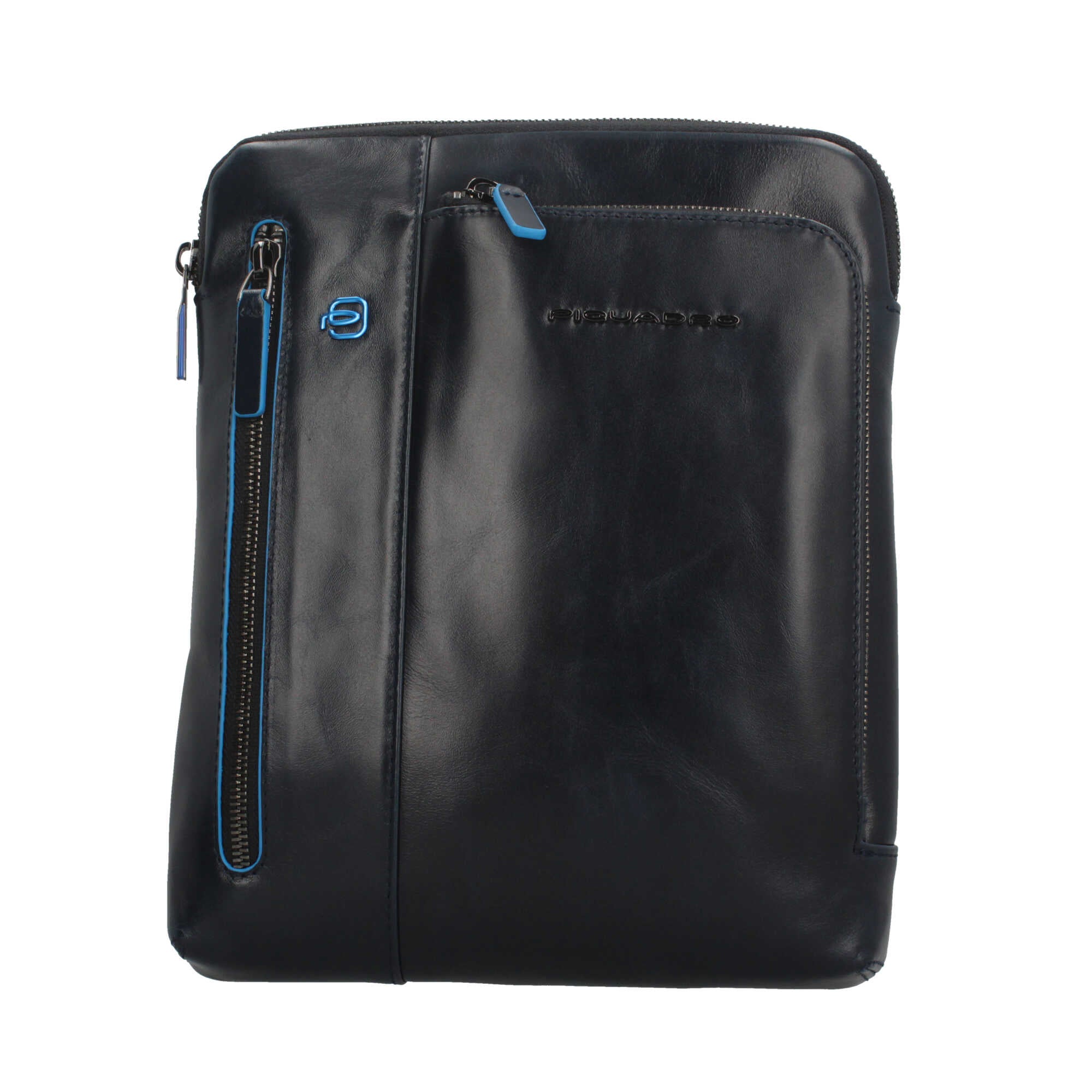 Borsa a tracolla in pelle Piquadro con tasche multiple