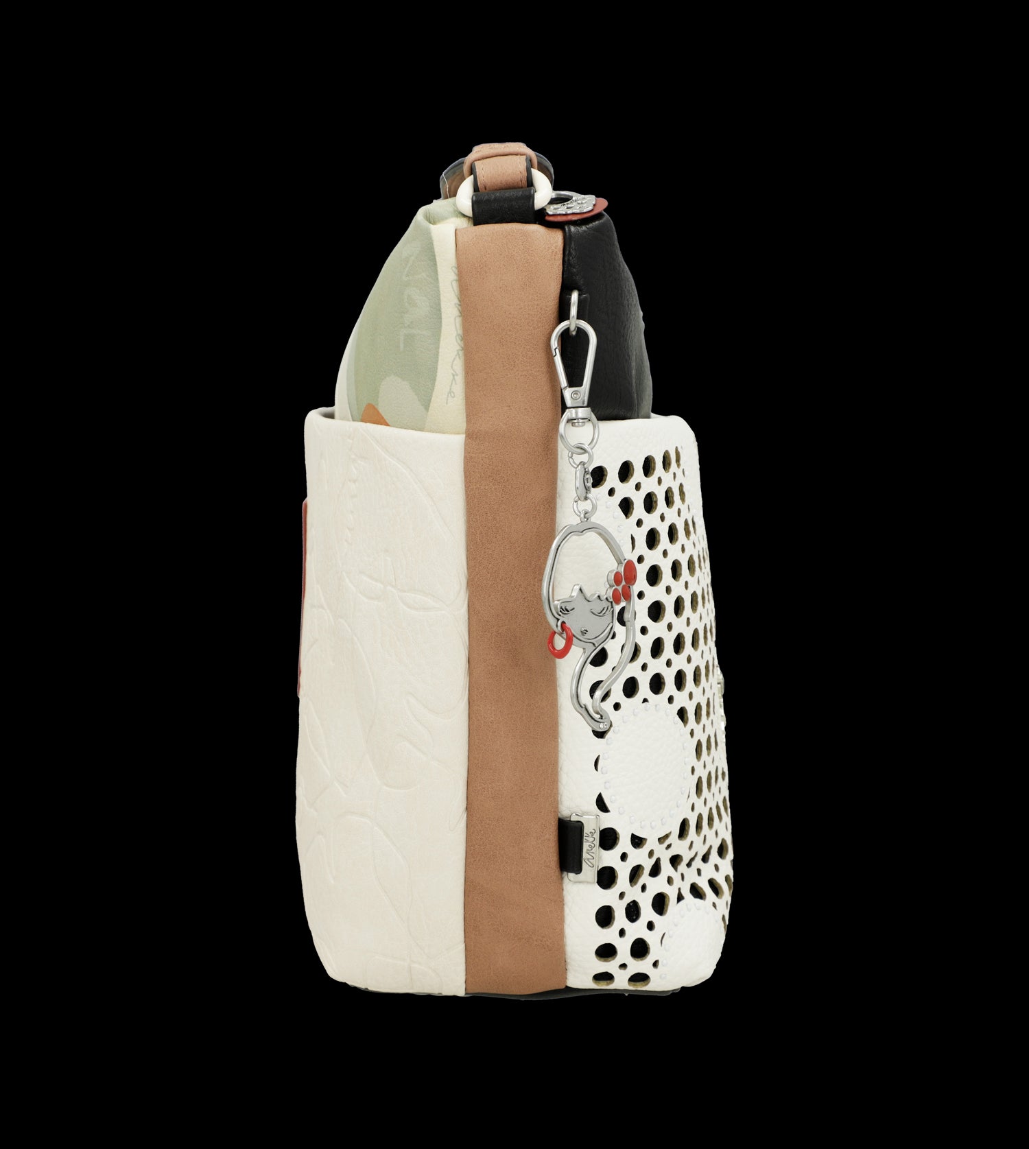 Borsa a tracolla Anekke con dettagli traforati e design elegante