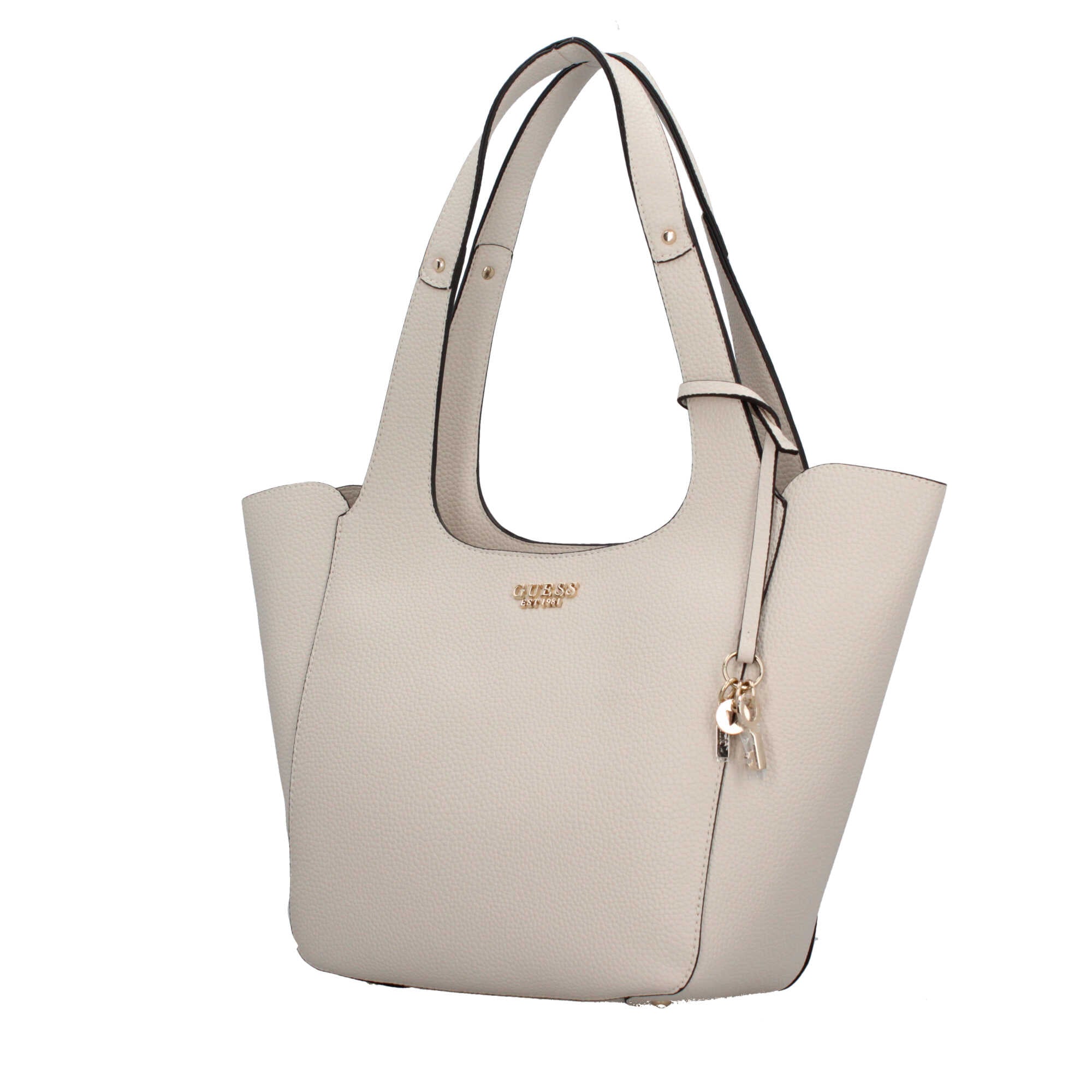 Borsa a spalla con doppio manico Guess Bianco TU | Giò Fashion