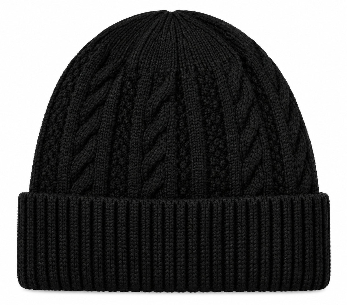 Cappello in Maglia a Trecce con Risvolto e Logo G