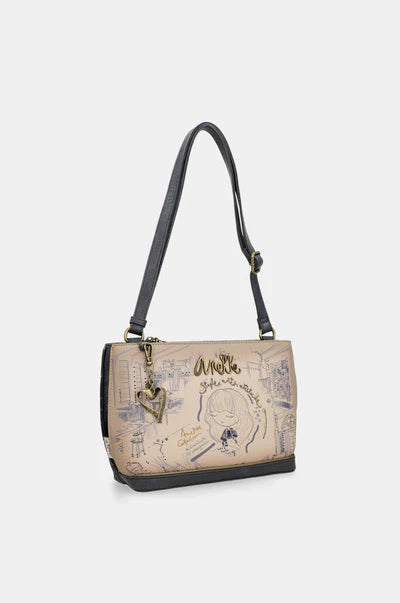 Borsa a spalla Anekke Contemporary con dettagli artistici
