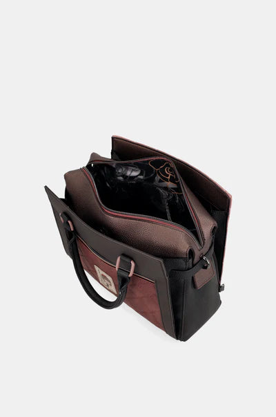 Borsa a mano Anekke con scritta Voilà e design trapuntato