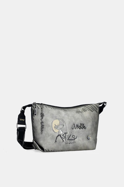 Borsa a tracolla Anekke con grafica illustrata