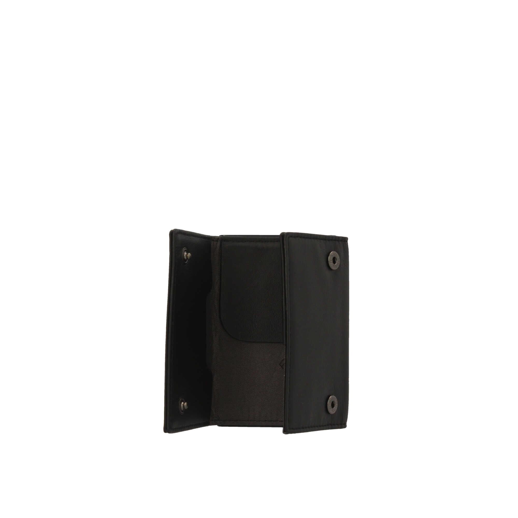 Porta carte di credito Piquadro metallico organizzato in pelle