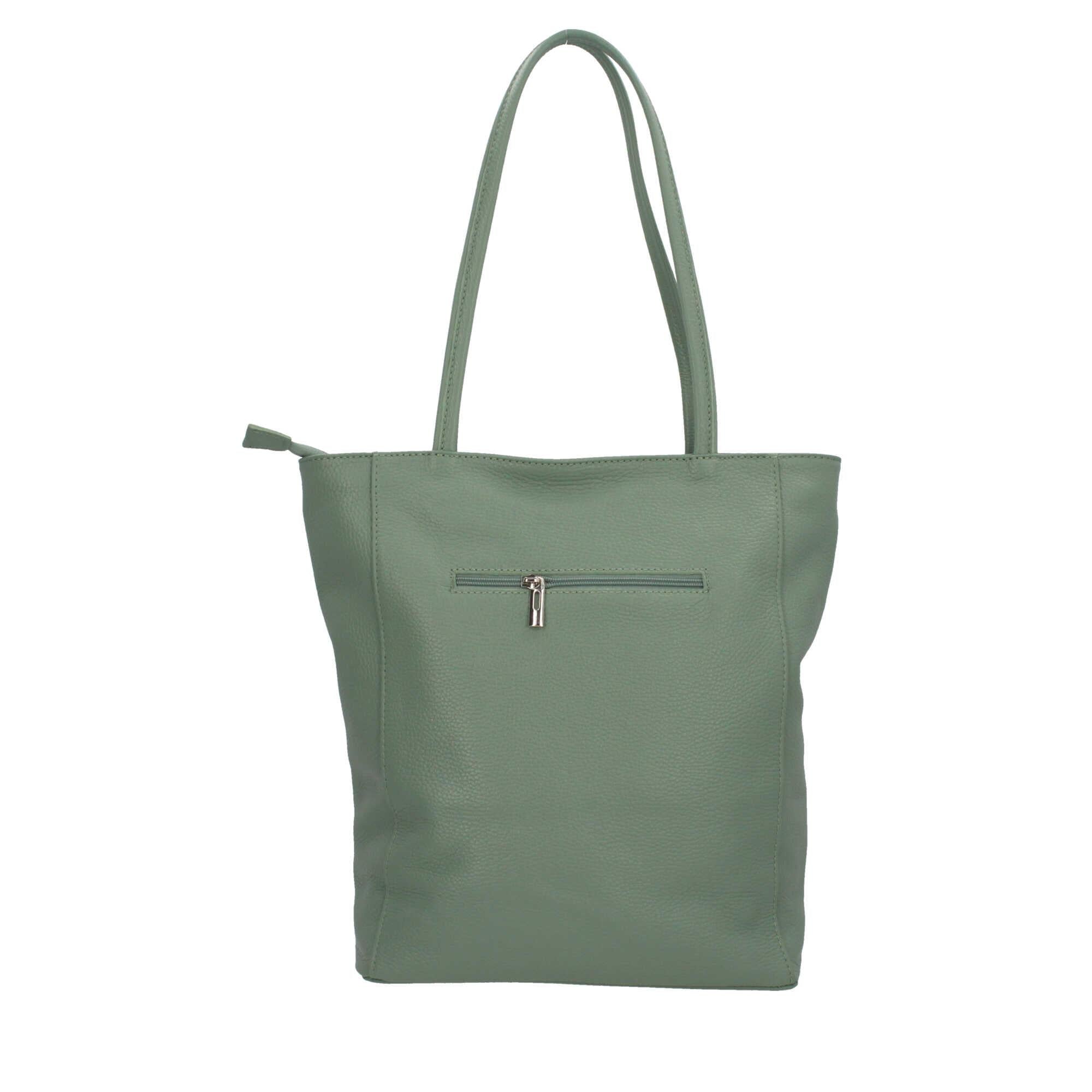 Borsa shopping con chiusura zip Made in italy
