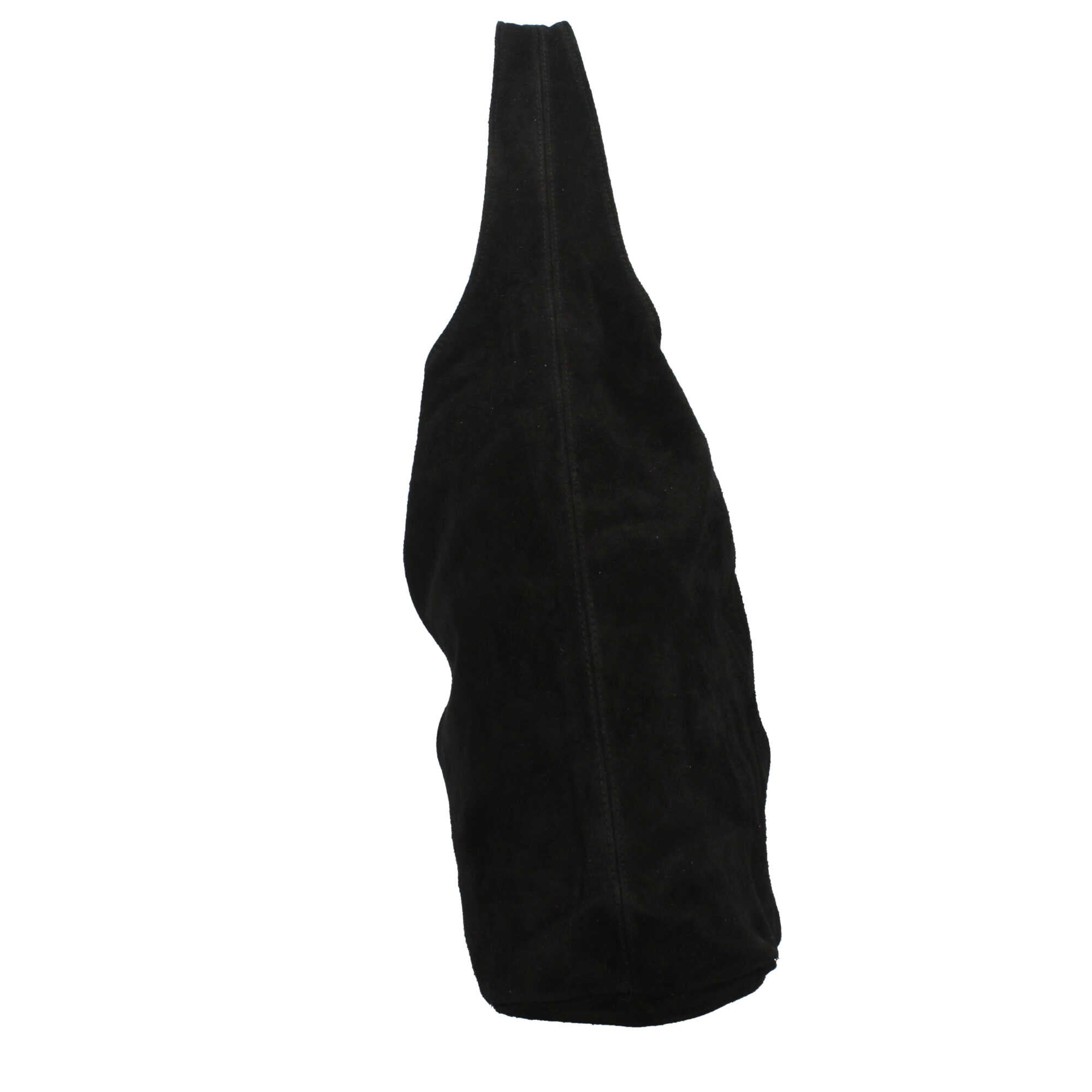 Borsa a spalla in camoscio Made in Italy dal design contemporaneo