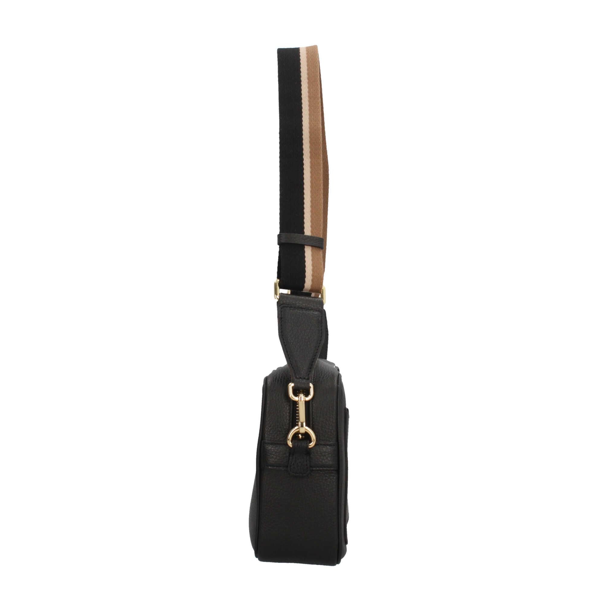 Gianni Chiarini Sporty Chic - Borsa a Tracolla in Pelle Grana con Tracolla a Contrasto