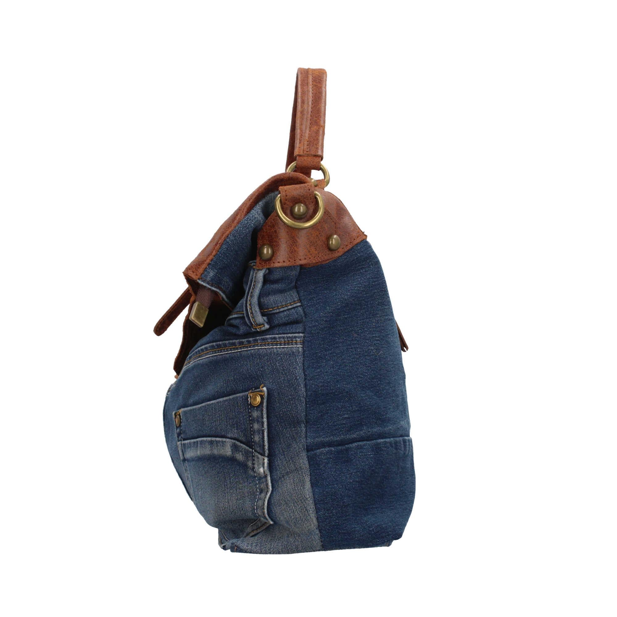 Borsa a mano in jeans Made in italy