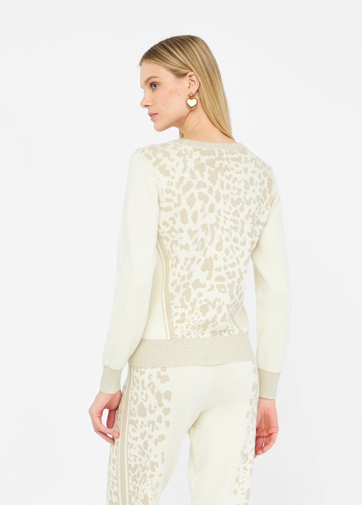 Maglione Liu Jo con motivo animalier Bianco L | Giò Fashion