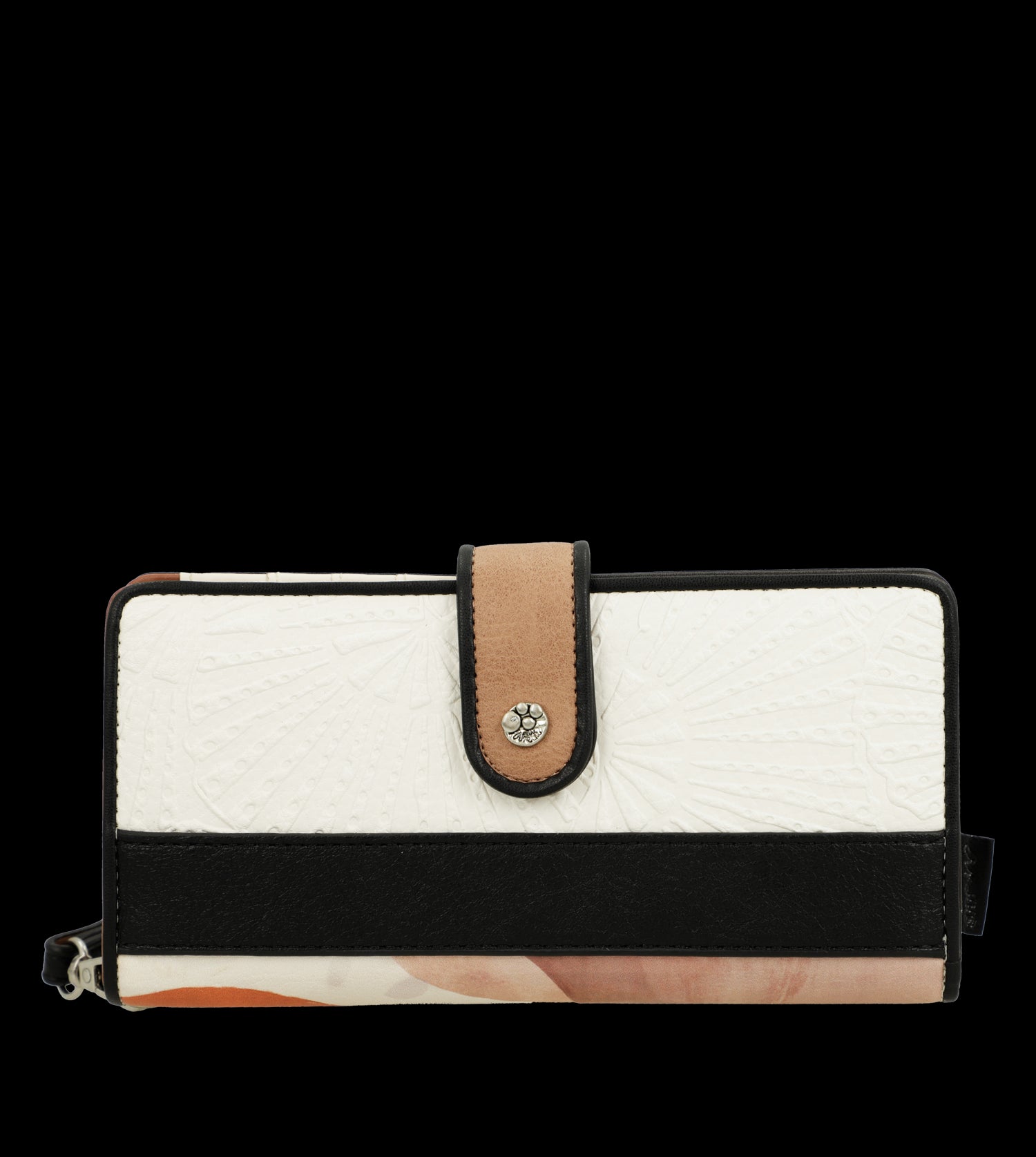 Portafoglio Anekke ampio con chiusura zip e design esclusivo