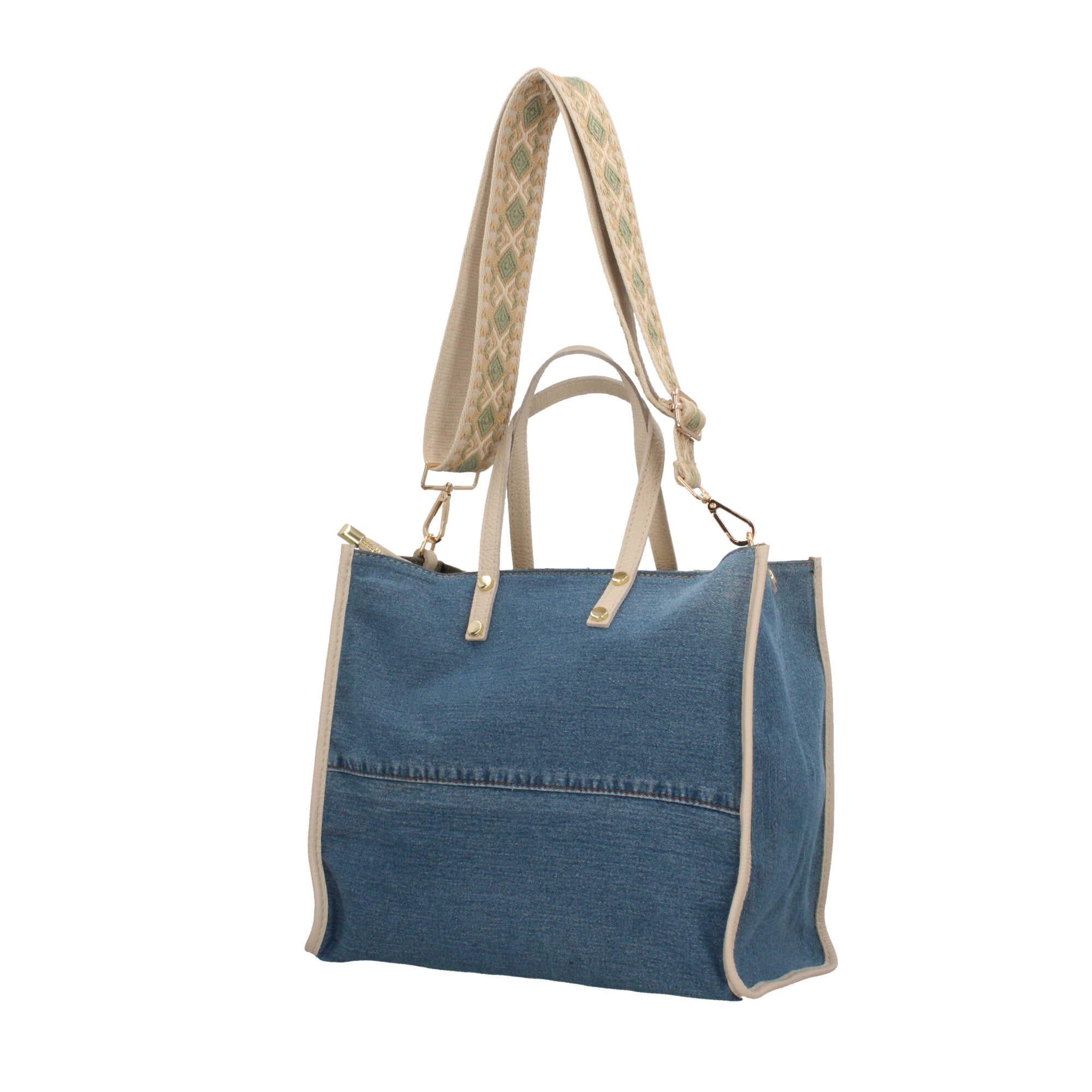 Borsa a mano in Denim Made in Italy